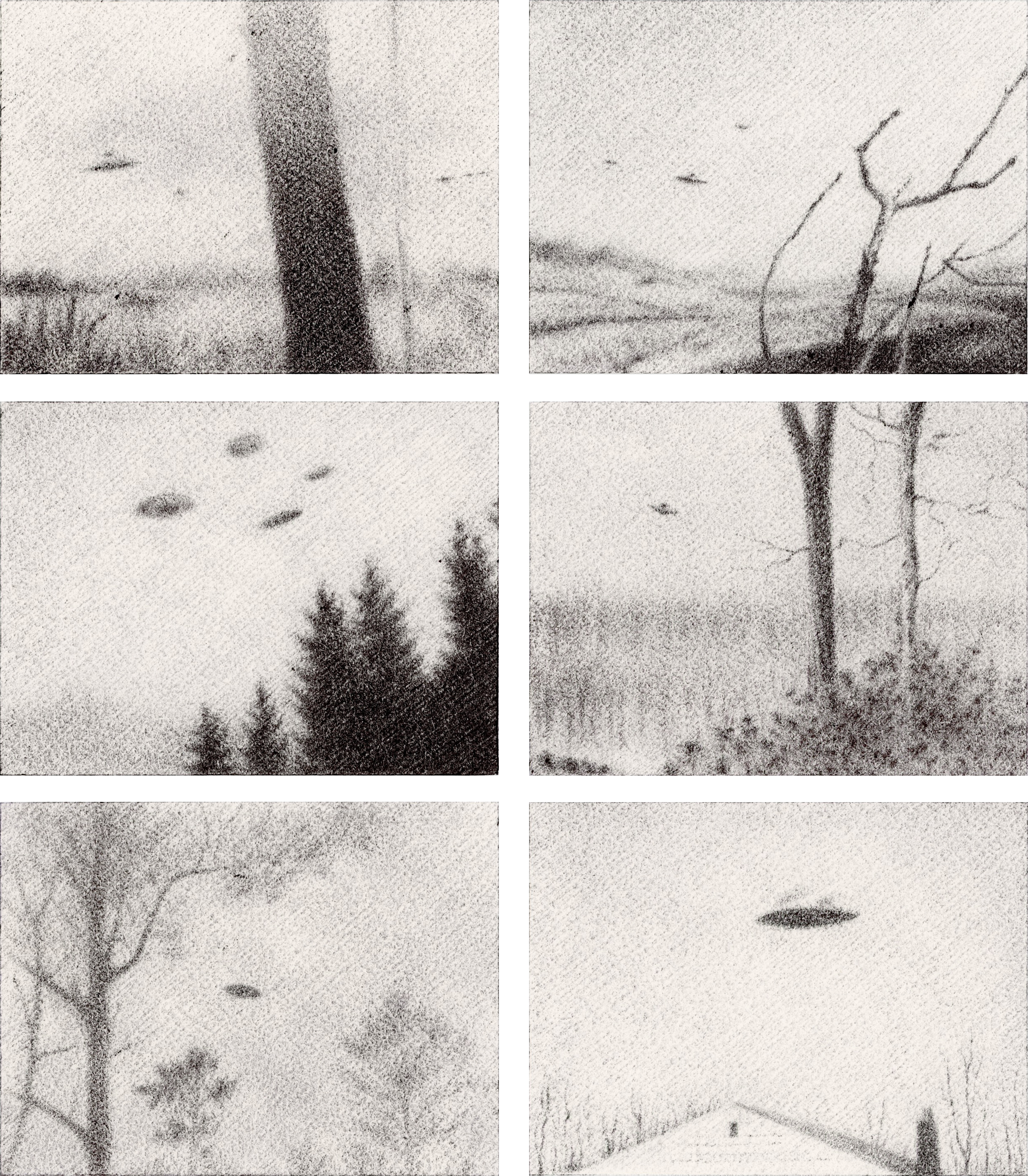 UFO PHOTO DRAWING Original Drawing