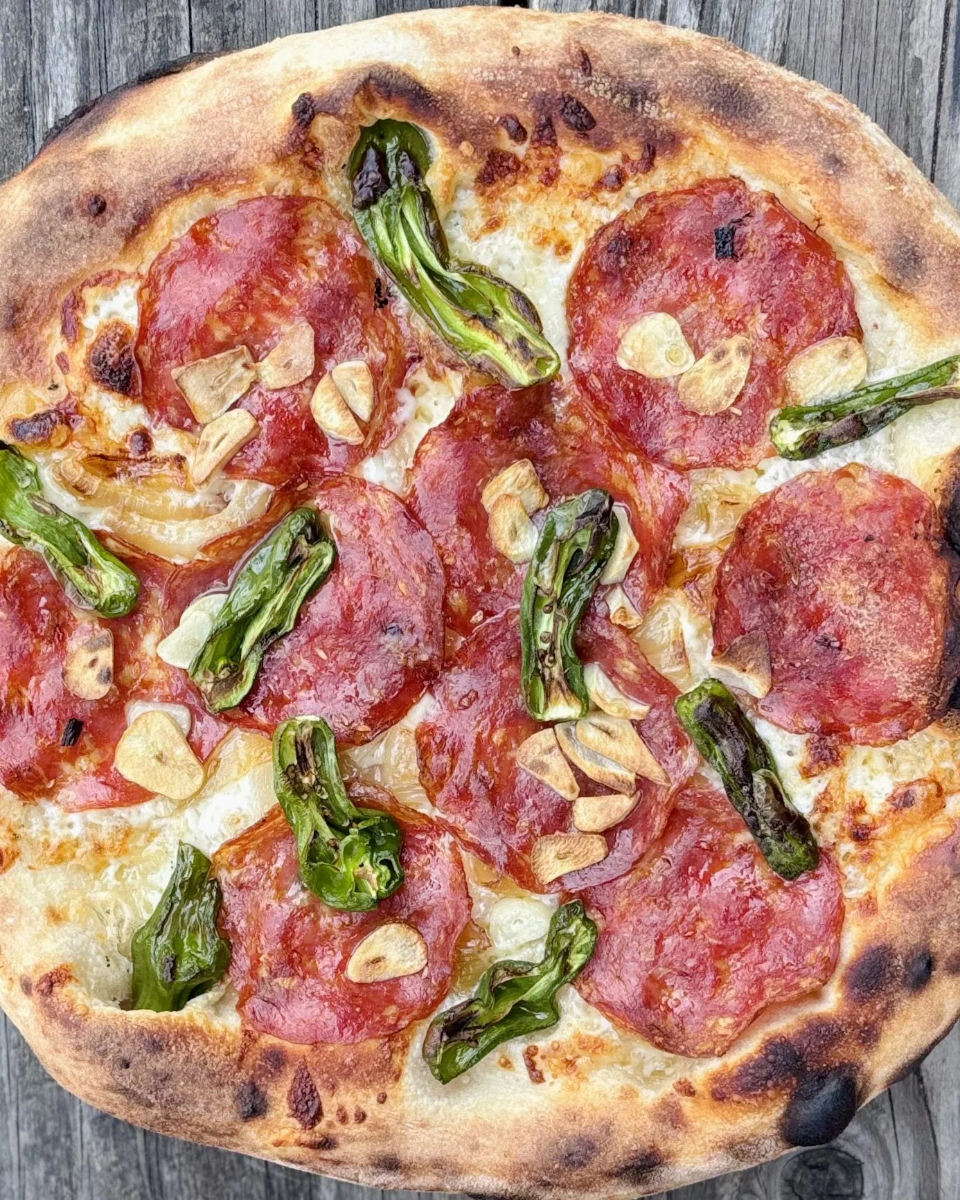 Salami and Peppers Pizza
