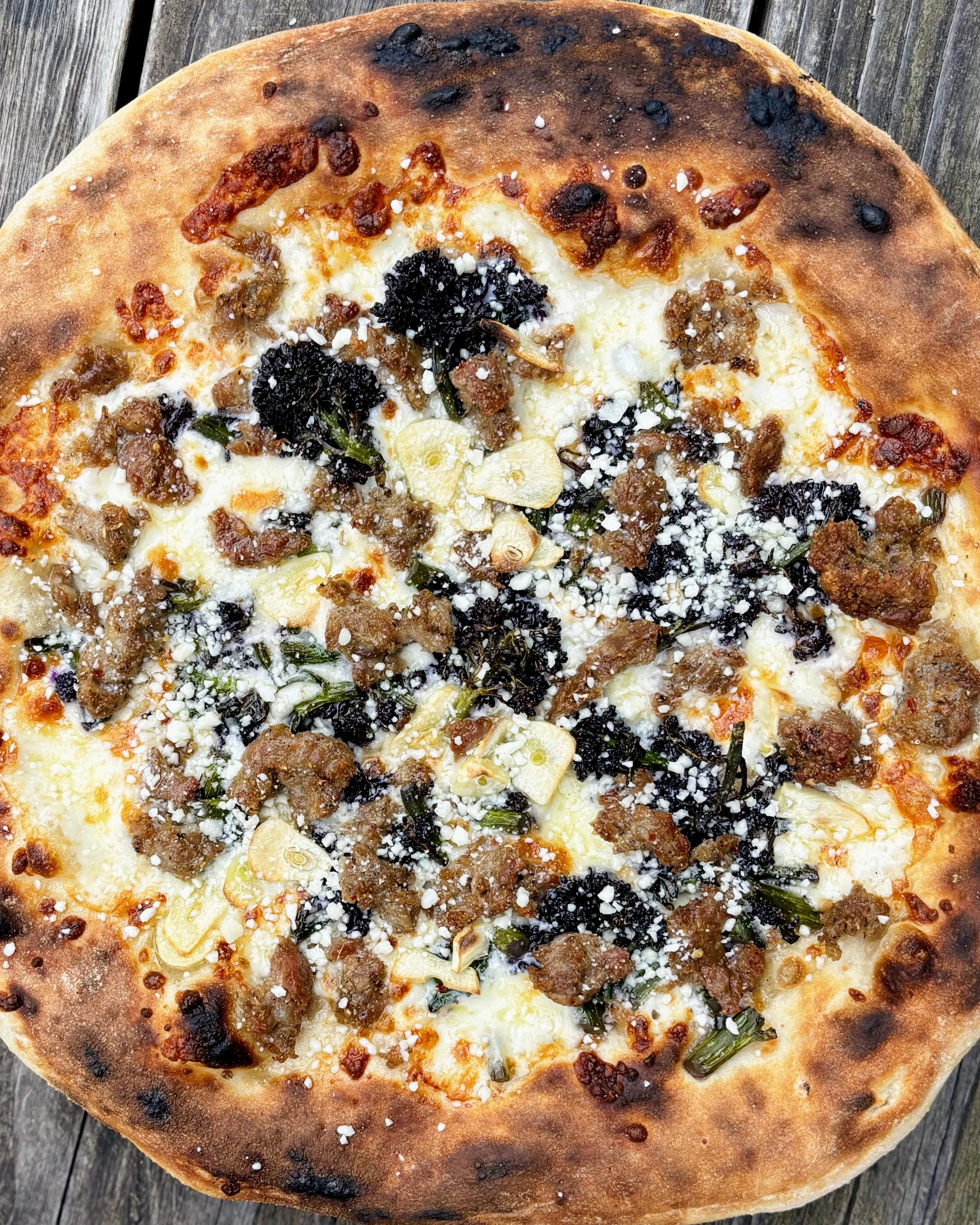 Sausage & Sprouting Broccoli Pizza