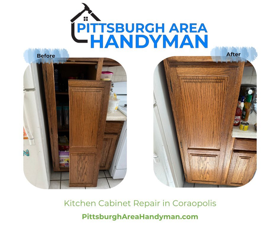 Sometimes the kids just won't stop horsing around in the kitchen and bad things happen. That is when you call Pittsburgh Area Handyman for a rescue!

Kitchen Cabinet Repair in Coraopolis

https://www.pittsburghareahandyman.com/estimate-page

 #cabine