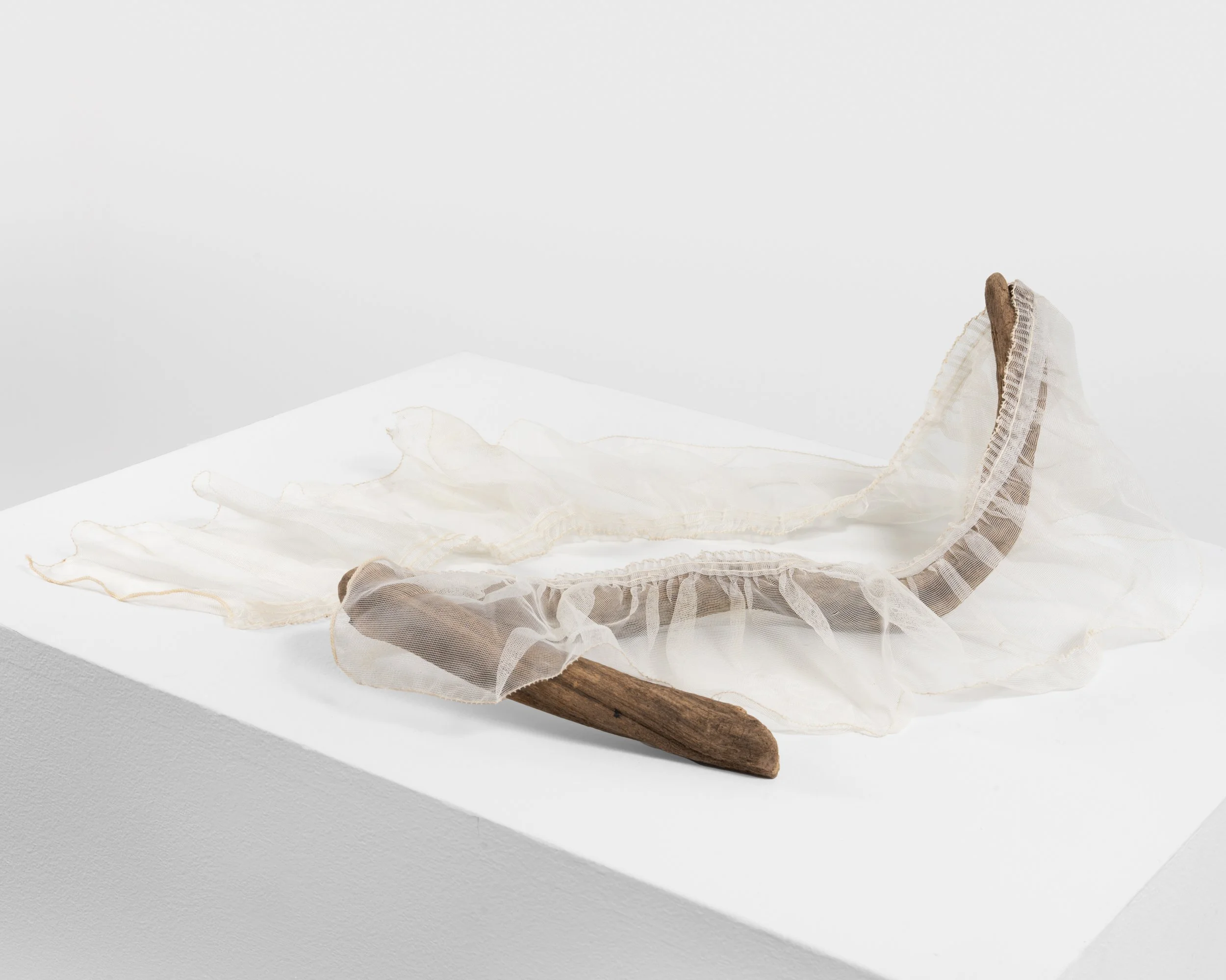 When I Finally Make it Home 
found wood, curtain hem, adhesive 
2021, 6.5" x 16" x 21" 