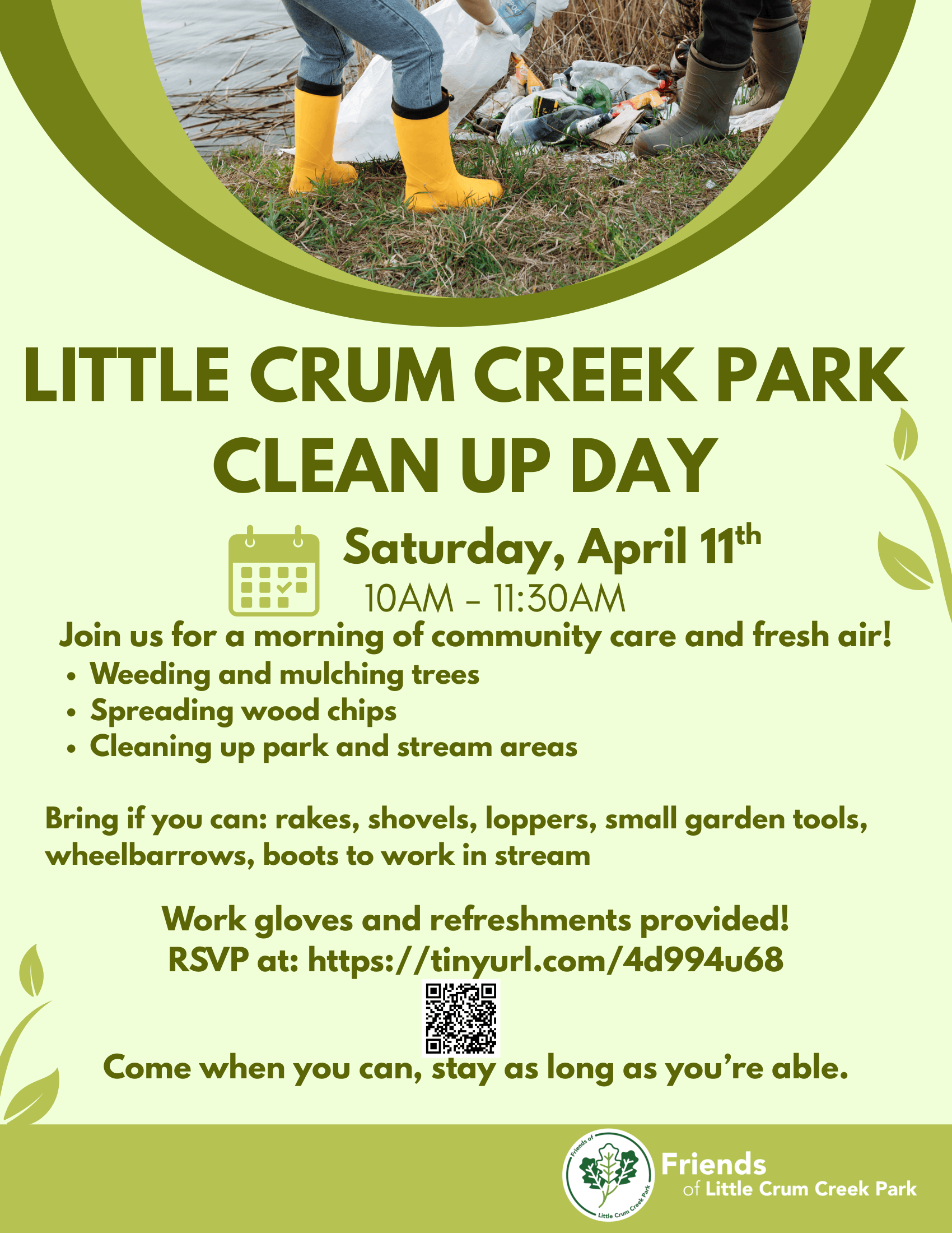 Little Crum Creek Park Clean Up Day