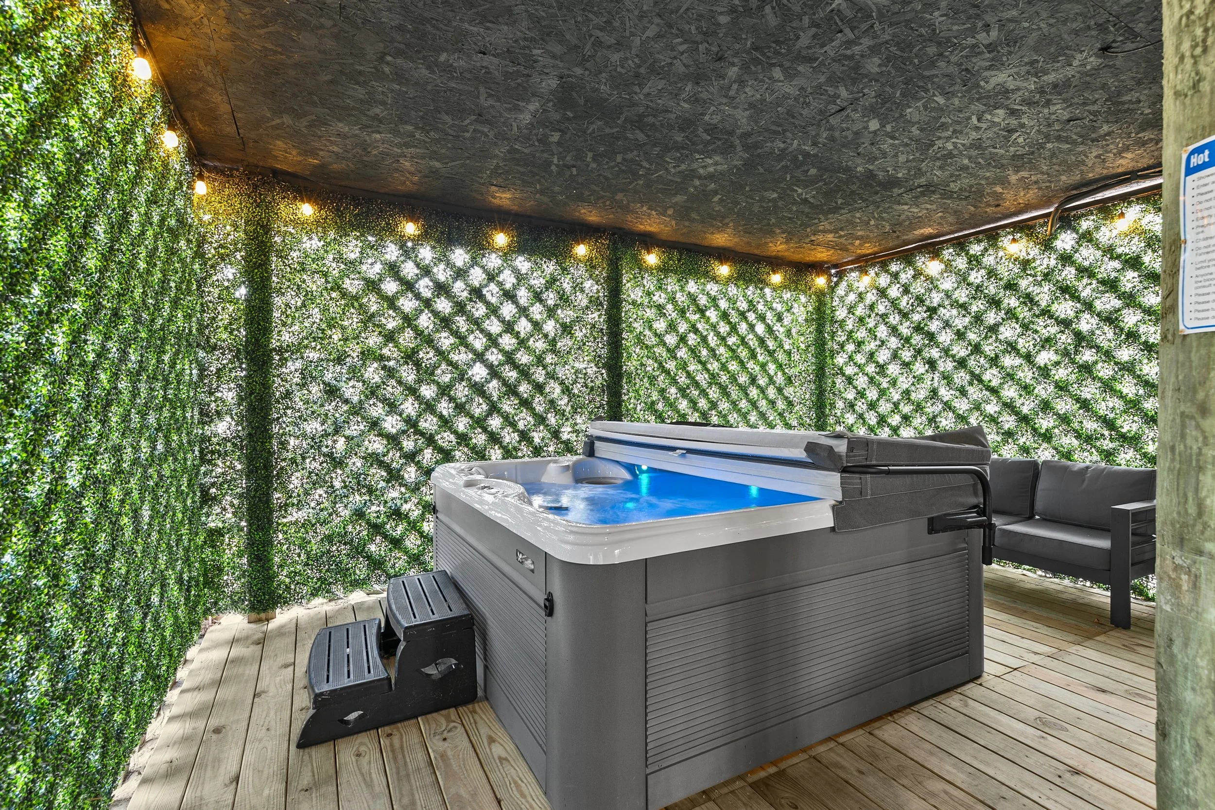 hot tub on lower level deck