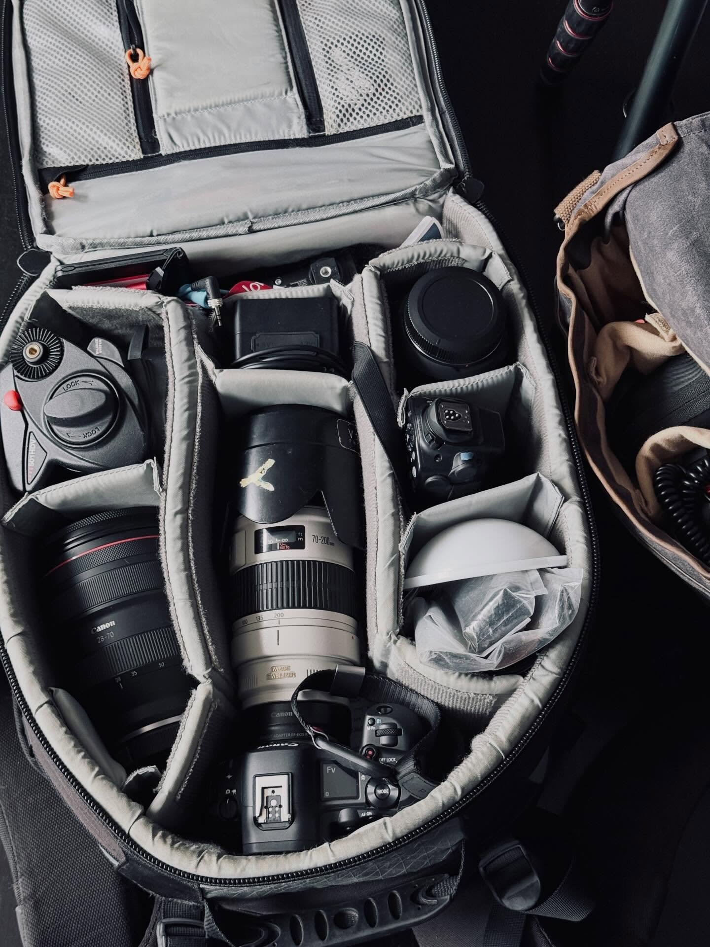 All packed up for another gig. Im shooting content for a swimming coach. Mix of portraits and candids photo and video. I&rsquo;ll need versatility and reach. So I pulled out the old EF 70-200 f2.8 L IS. This is the OG 70-200 released back in 2001. It