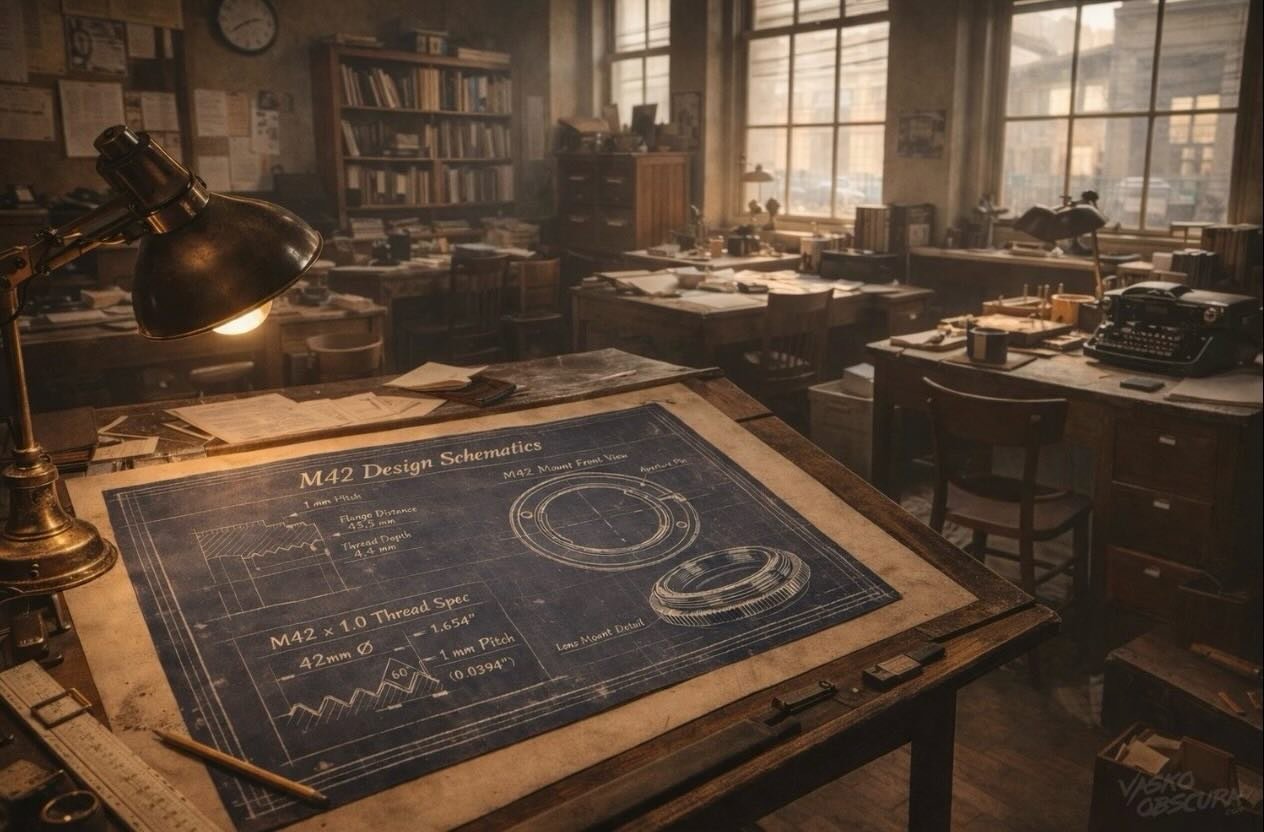 New blog post 🤓 &mdash;> M42 Lens Mount History: Origins, M39 Relationship &amp; Why It Was Replaced. If you&rsquo;re into vintage lenses it&rsquo;s a fun piece of history. 
Blog: https://www.vaskoobscura.com/blog/m42-lens-mount-history-m39-vs-m4