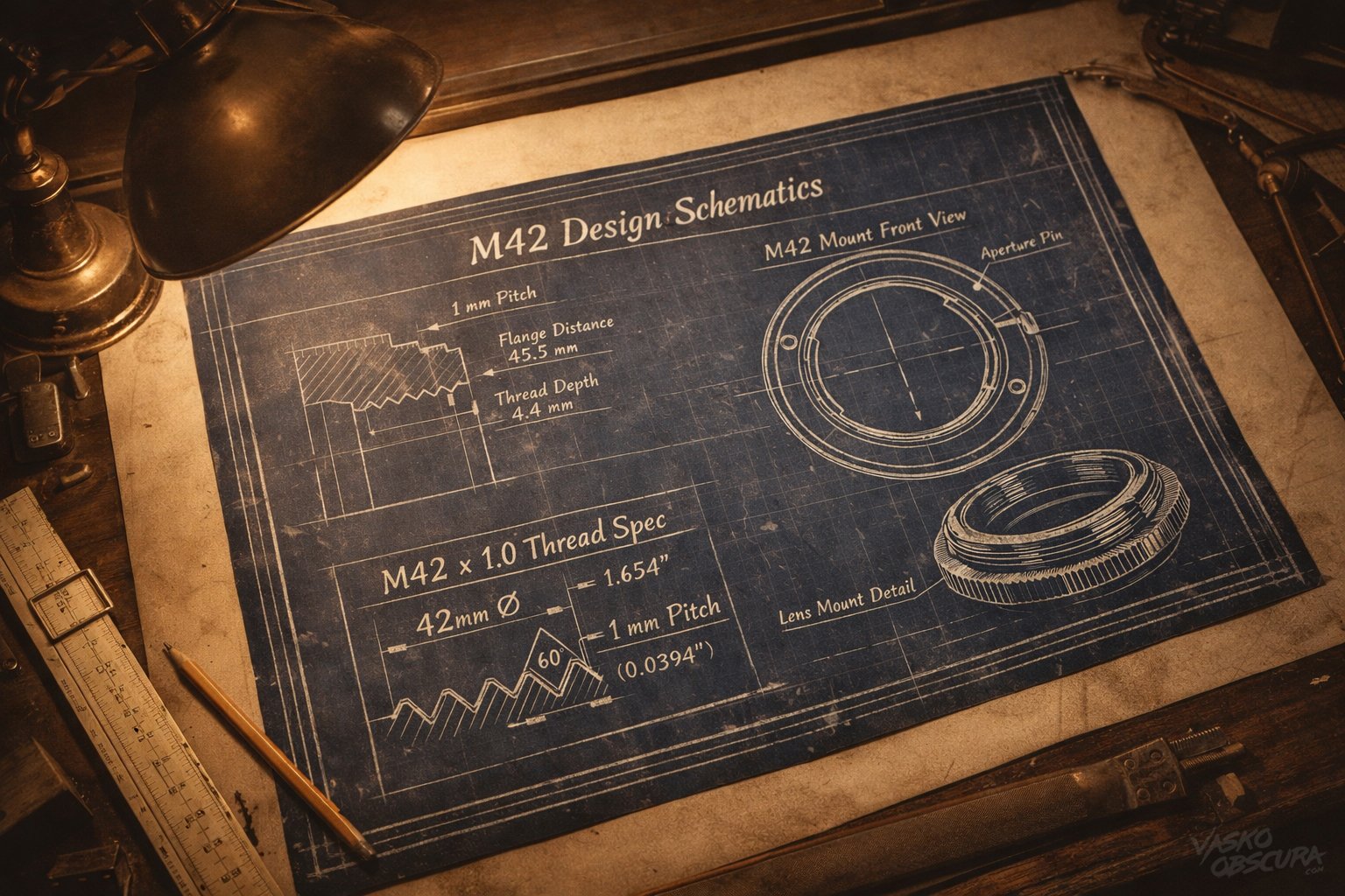 M42 mount mockup blueprints