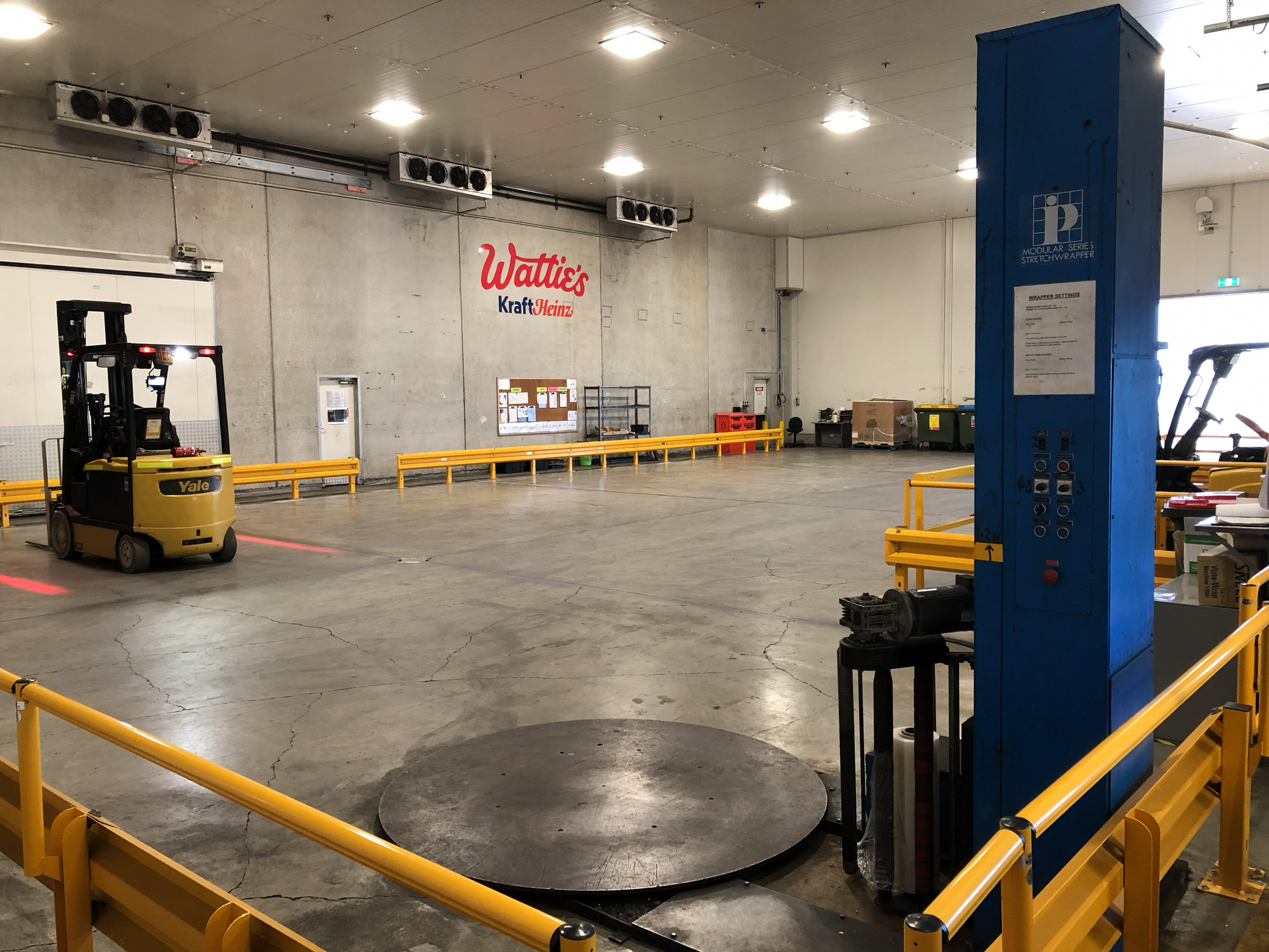 The empty freezer, ready for Satellite racking installation