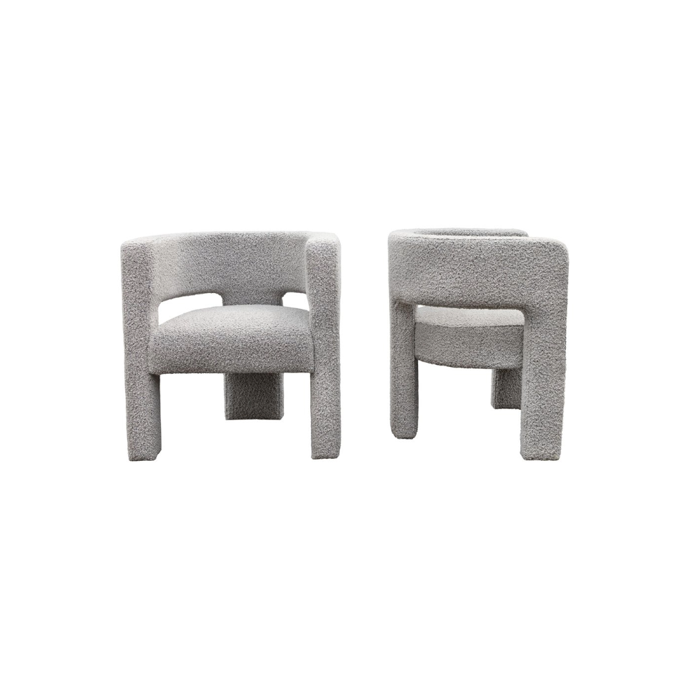 Anthro Chair - Grey/Black Boucle