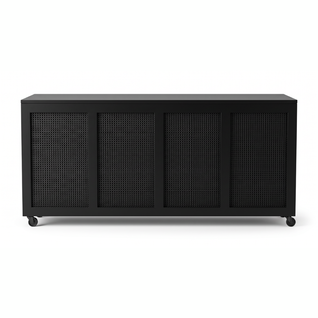 Black Rattan Bar