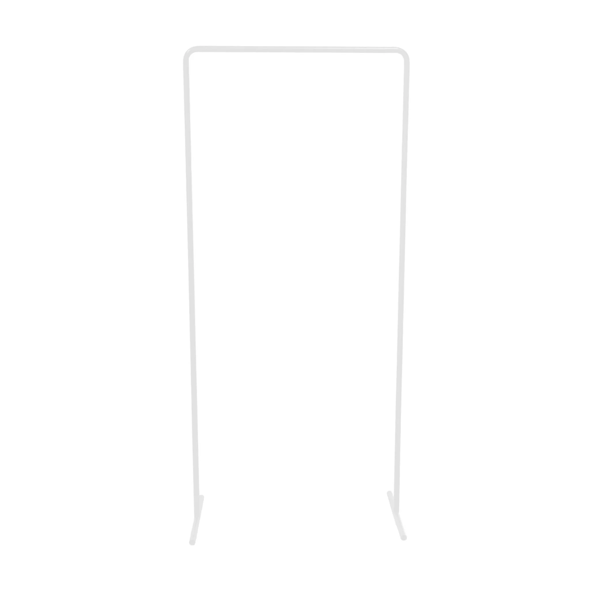 White Curved Corner Sign Holder Tall