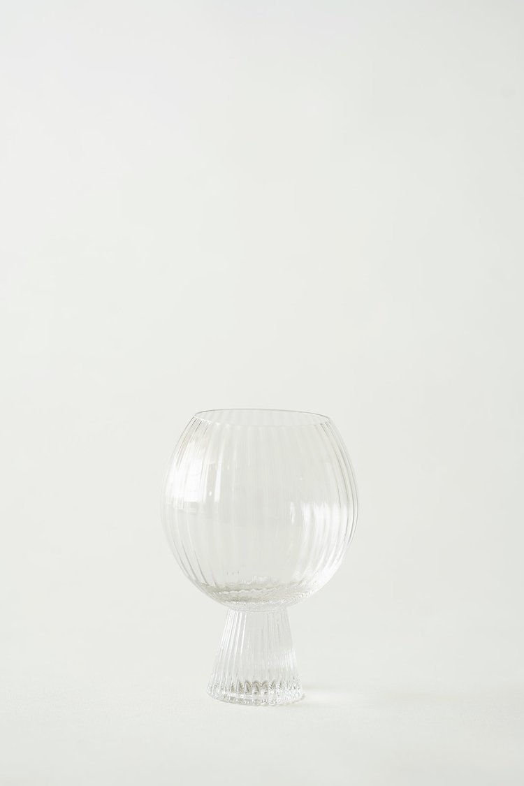 Footed Ribbed Gin Glass