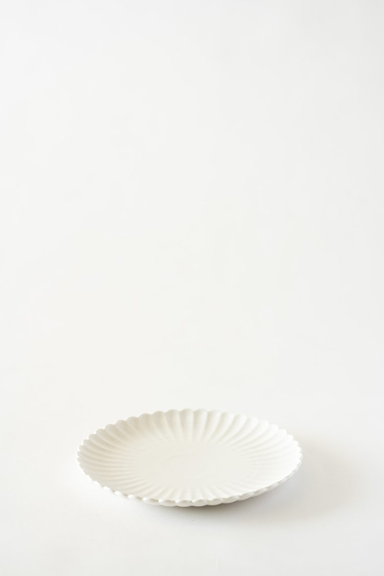 White Frill Side Plate