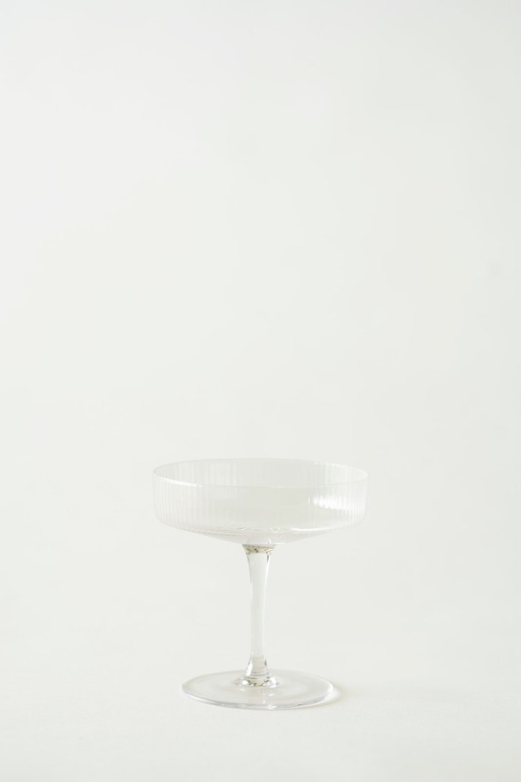 Champagne Tower Ribbed Coupe
