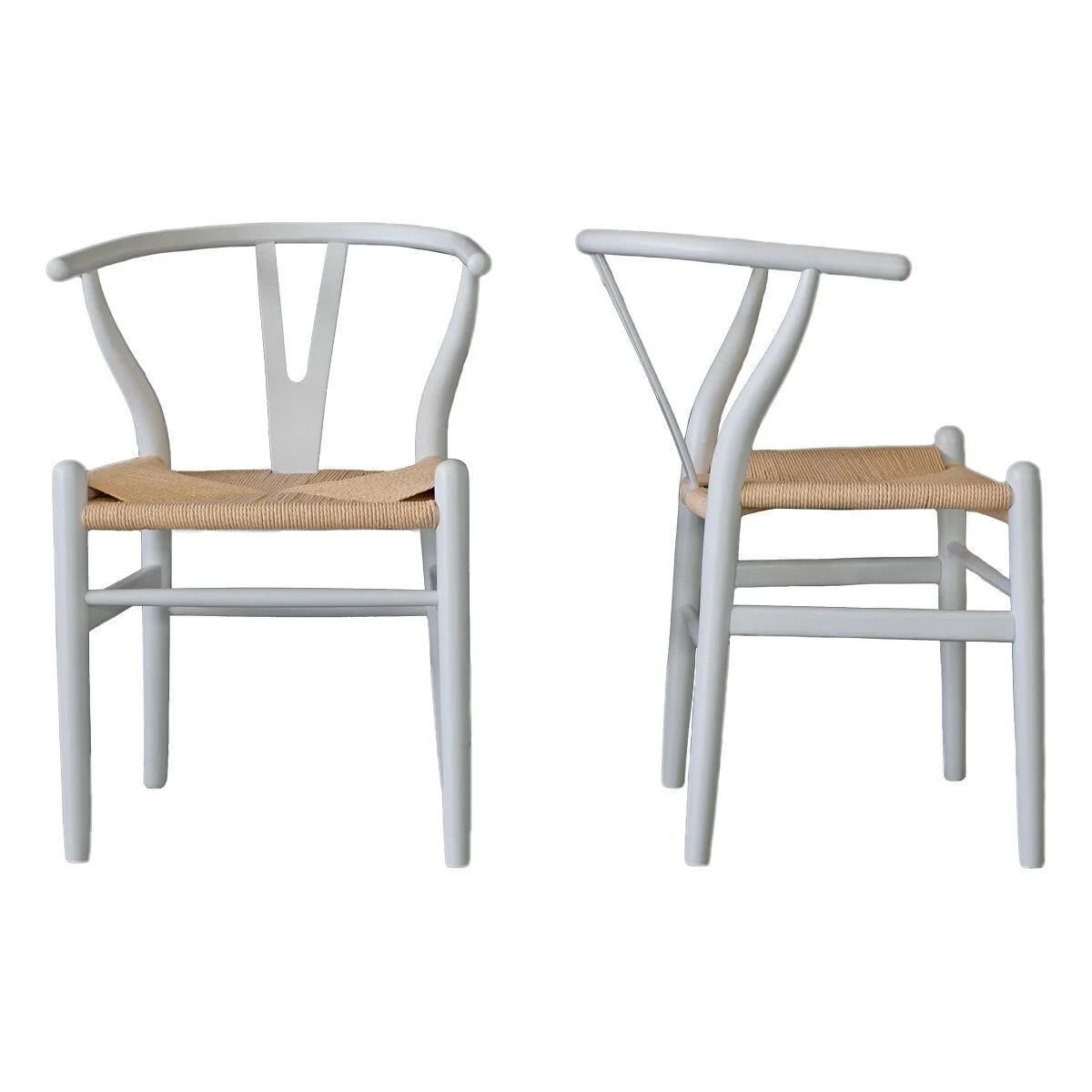 WHITE WISHBONE CHAIR