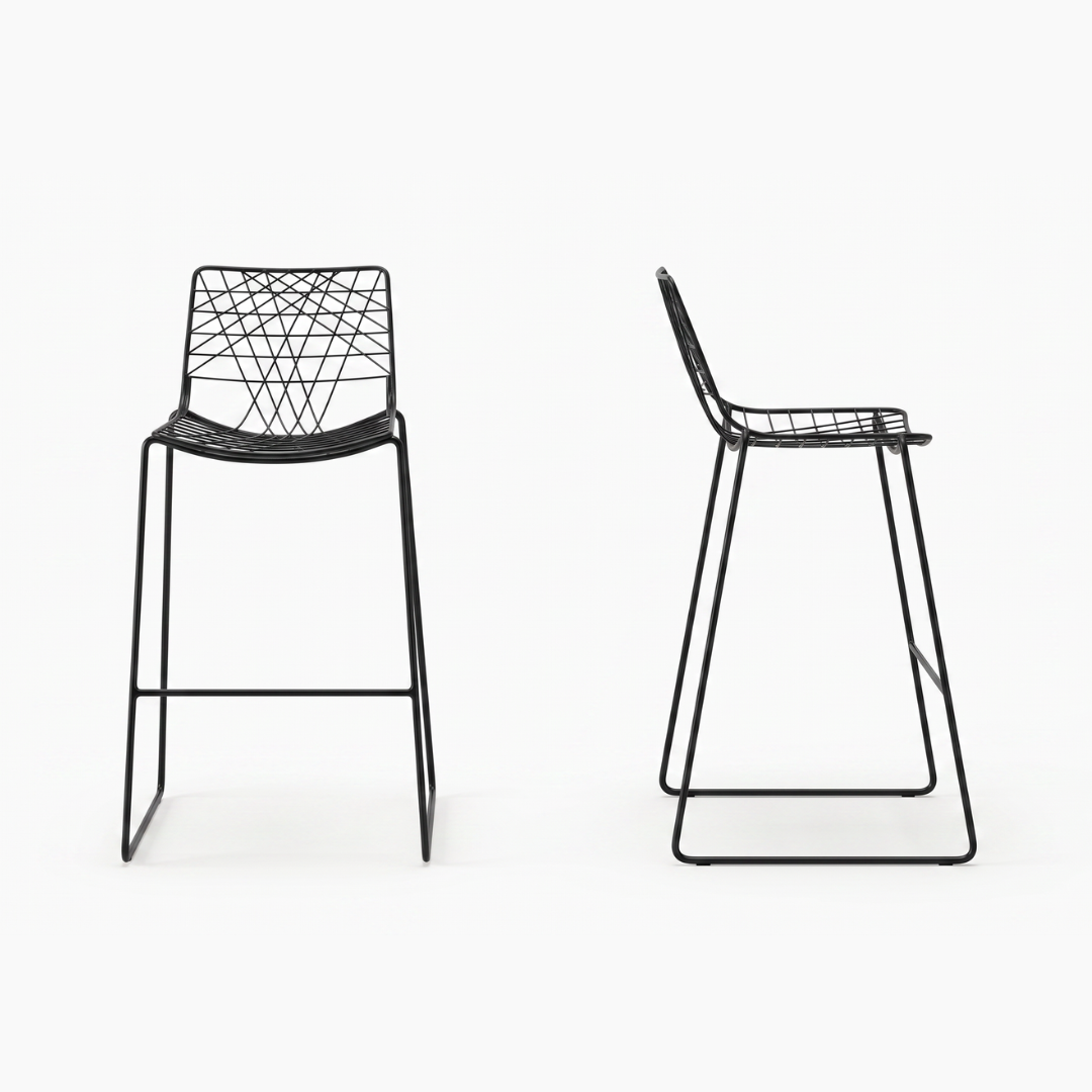 Black Wire Stool