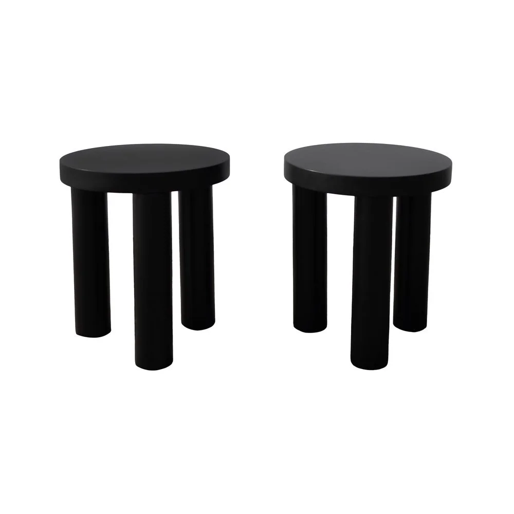 Three Leg Side Table - Black