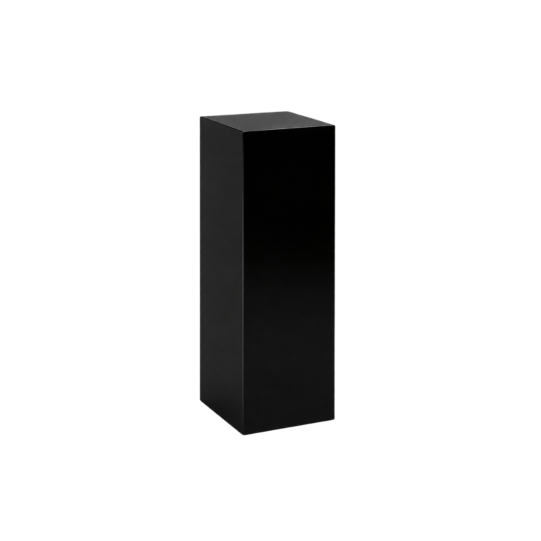 Tall Black Square Acrylic Plinth