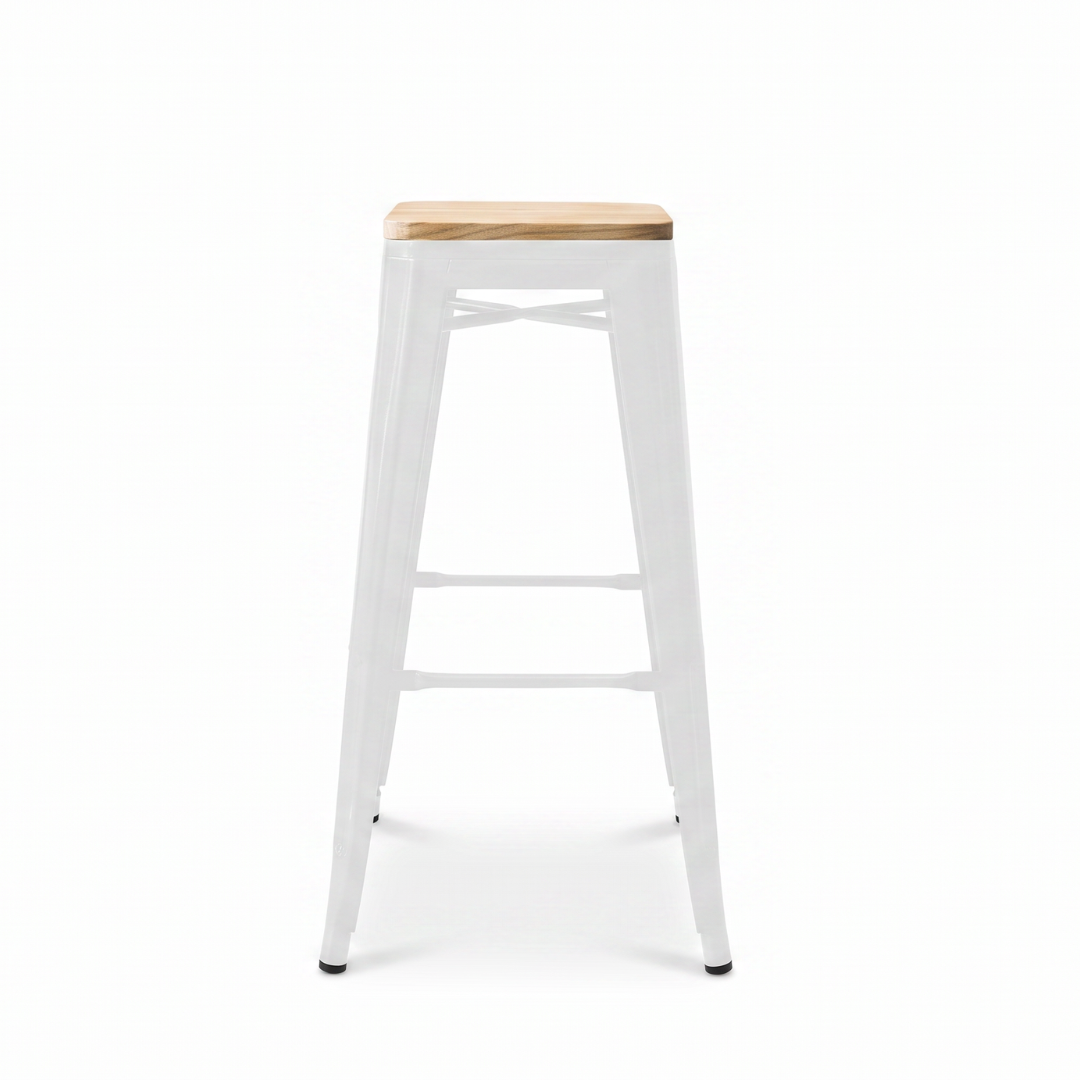WHITE TOLIX BAR STOOL