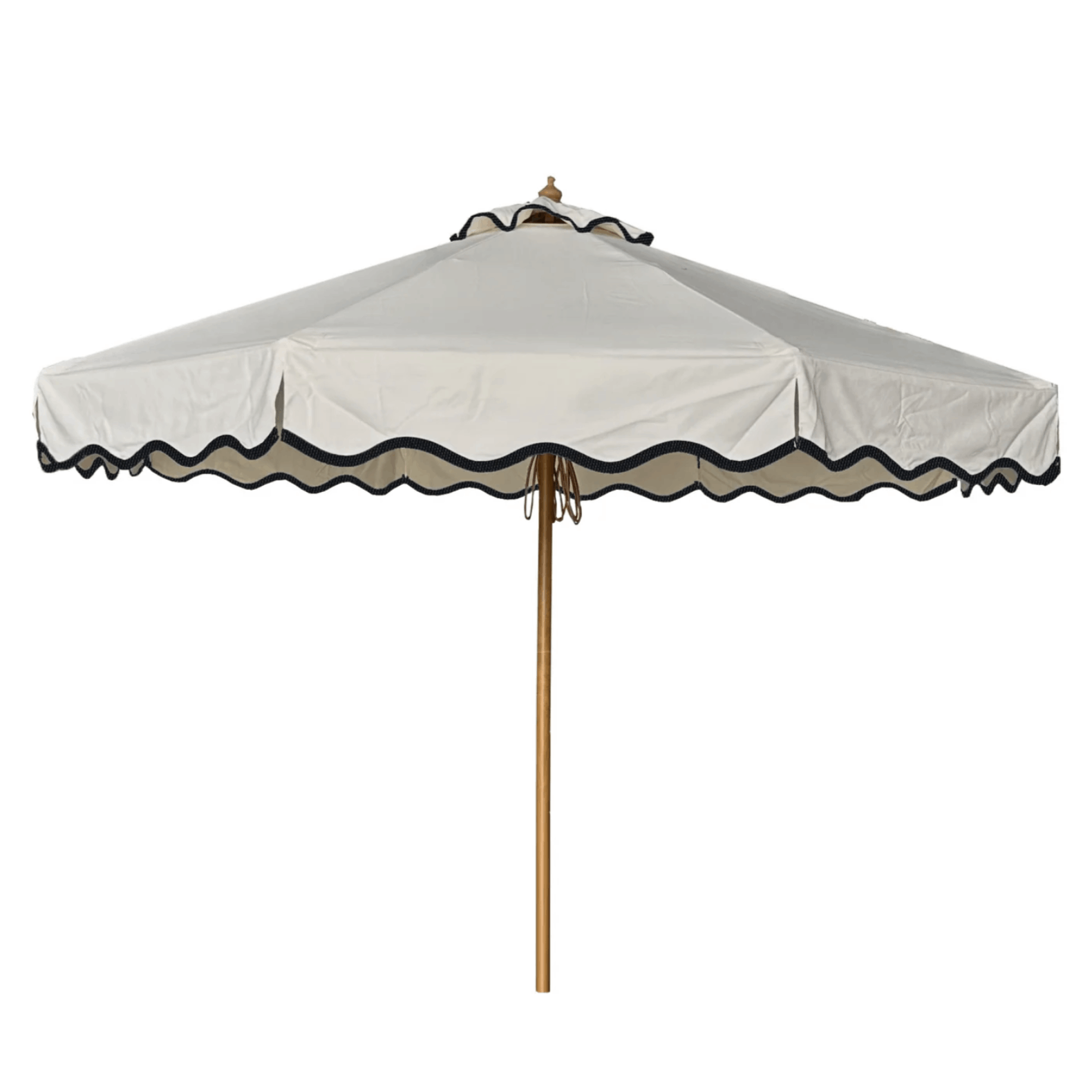 Hampton Umbrella - Vanilla Custard with Black Trim (Available from November 2025)