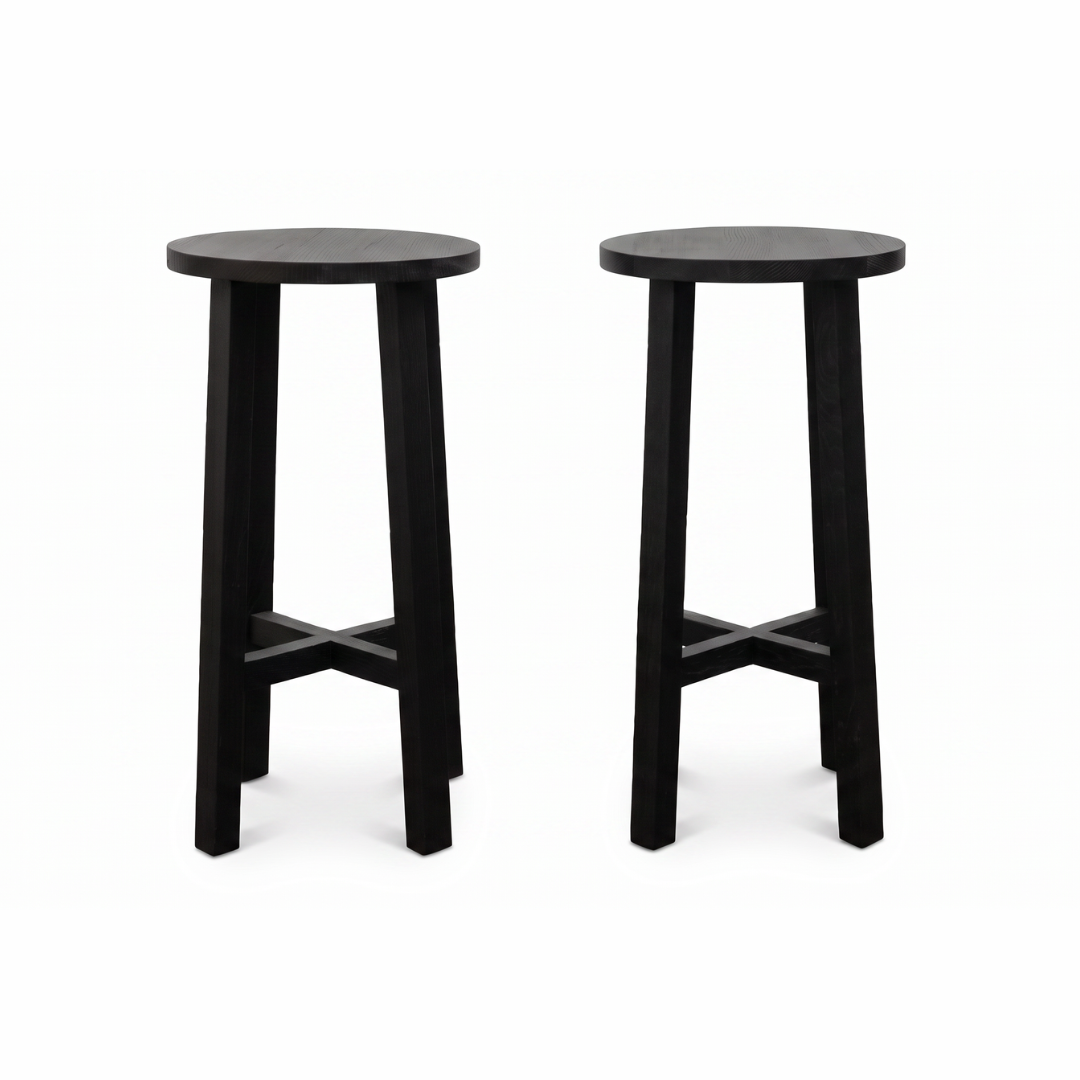 Black Wooden Stool