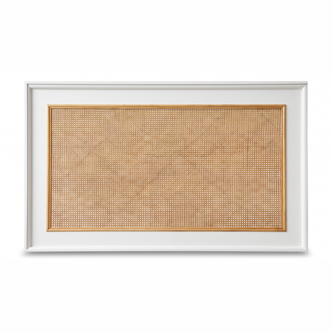 White Rattan Panel Bar