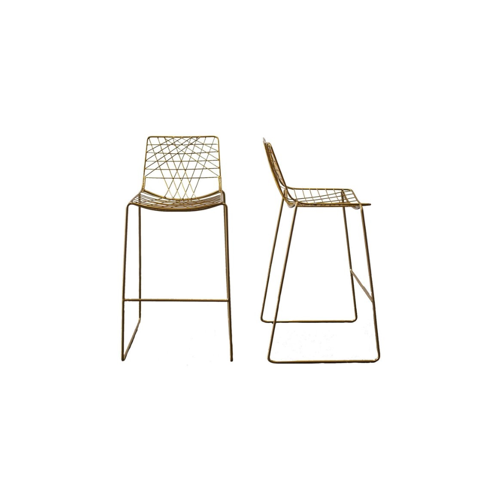 Gold Wire Stool