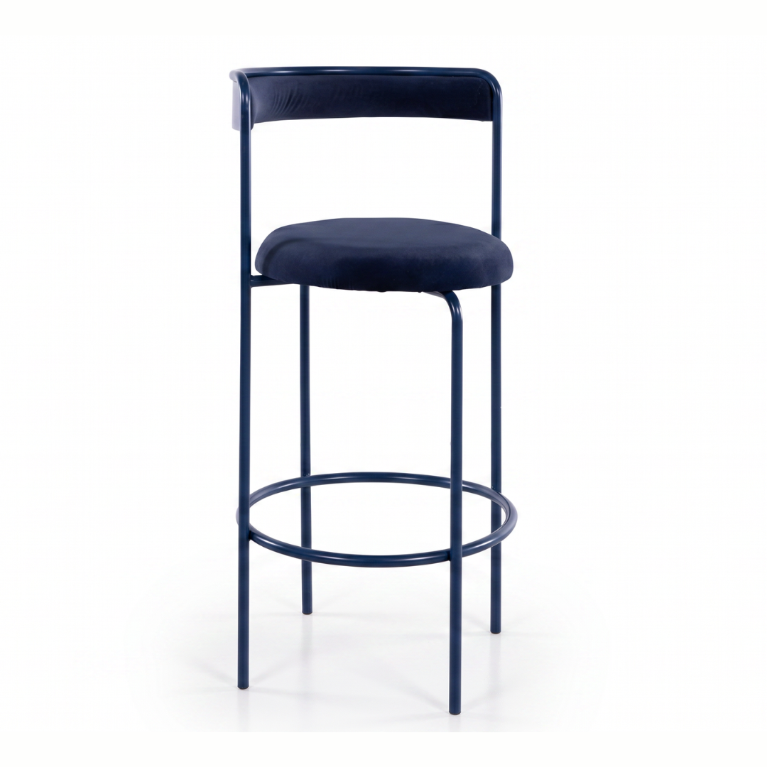 Cleo Bar Stool - Navy Velvet