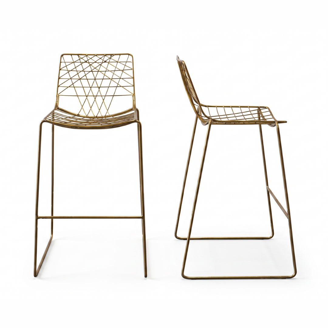 Gold Wire Stool