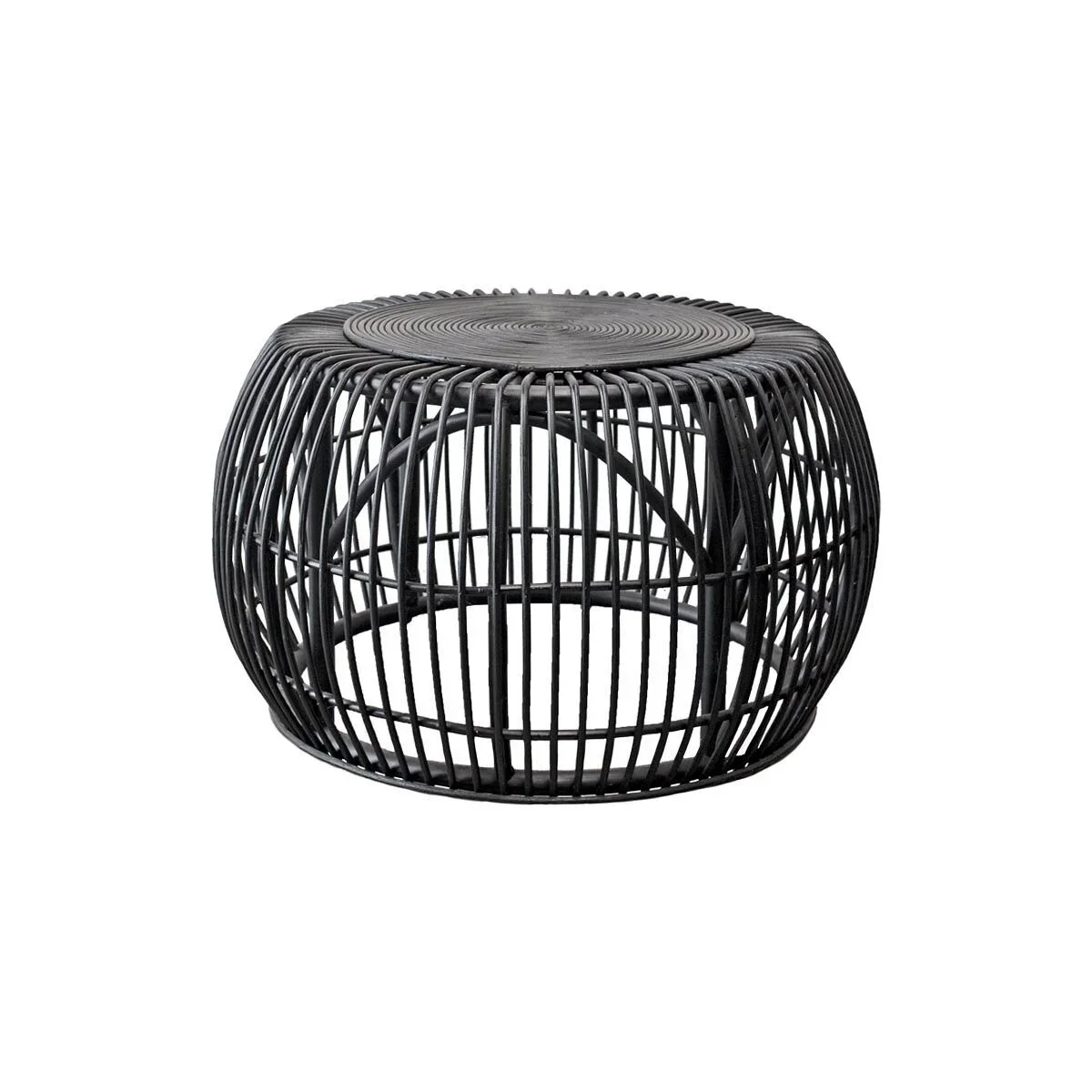 Rattan Coffee Table - Black