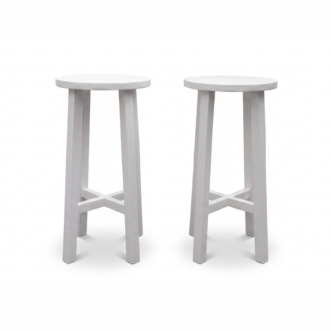 White Wooden Stool