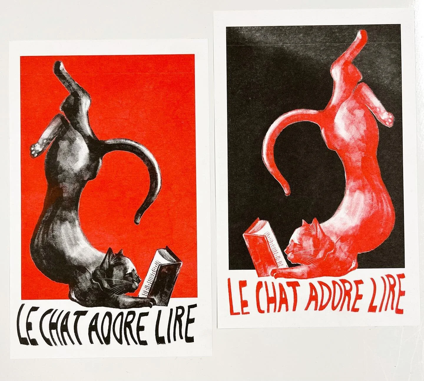 Riso prints available this weekend at BABF, ty to @by.avapom for all your help with the printer :)
-
-
-
#riso #lechat #lire #livre #babf #bookfair #blackandred #cat #cats #reading #bostonartbookfair