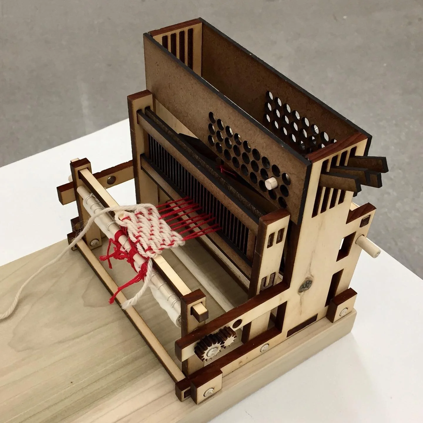Here&rsquo;s a look into my process on crafting my own miniature floor loom (that I will eventually scale up)-my first iteration was semi functional, but the joints weren&rsquo;t stable enough, and while the second works quite well, it gets easily ja