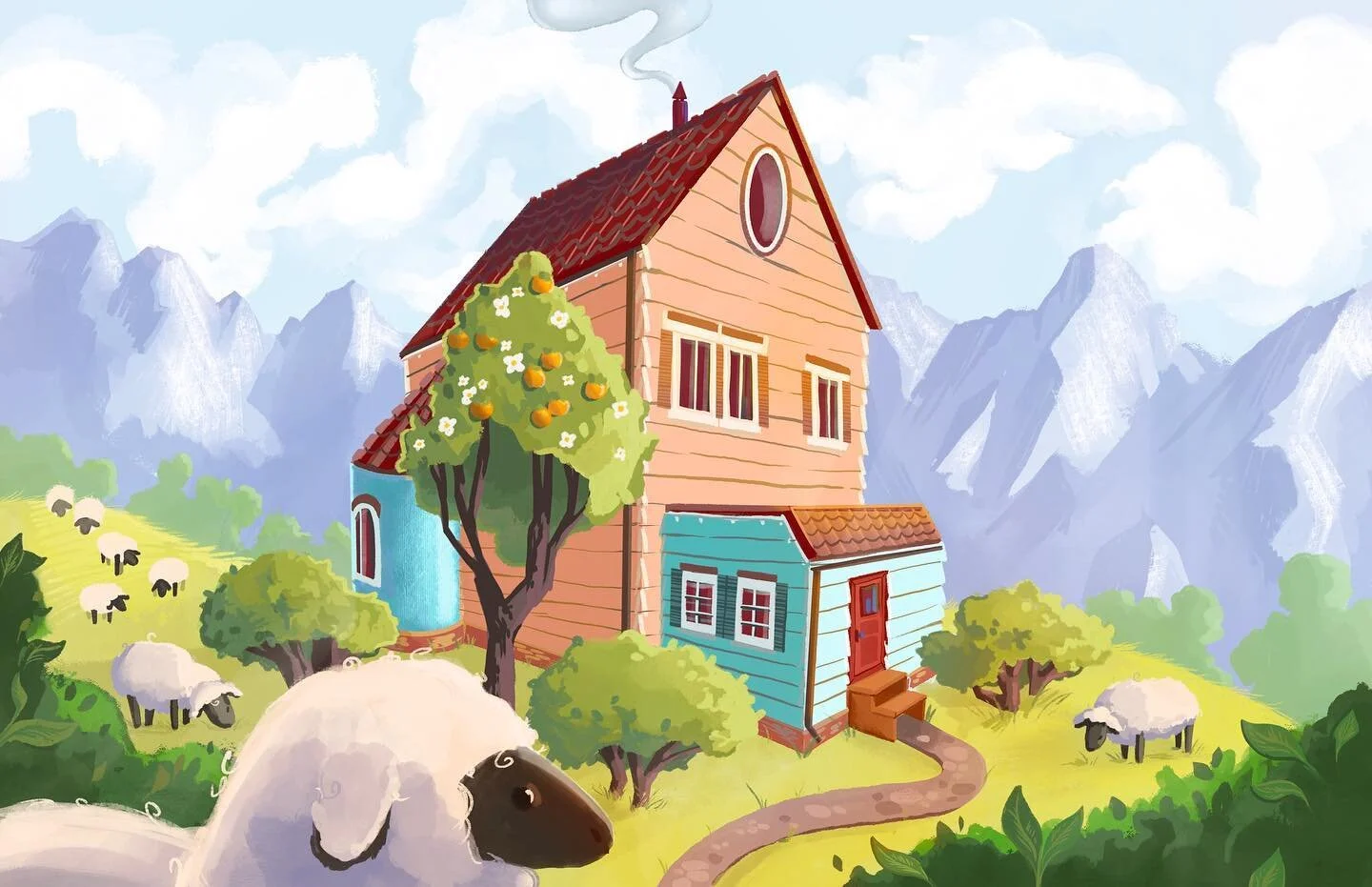 My dream house 🏠🐑
-
-
-
#house #procreate #carpathianmountains #sheep #childrensbooks #oranges #wool #weaver #artist #farm #countryside
