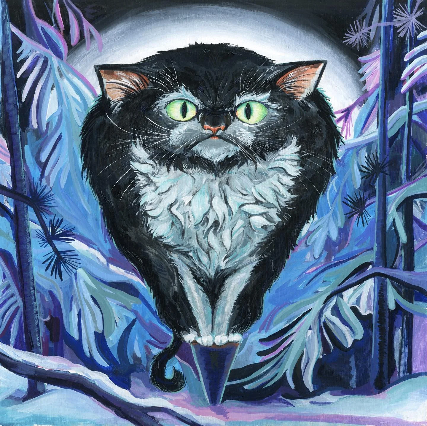 Kot Bayun, another kitty from my thesis 
-
-
-
#bayuncat #kotbayun #russianfolklore #котбаюн #кот #magic #gouache #woodpanel #kitty #longhairedcats