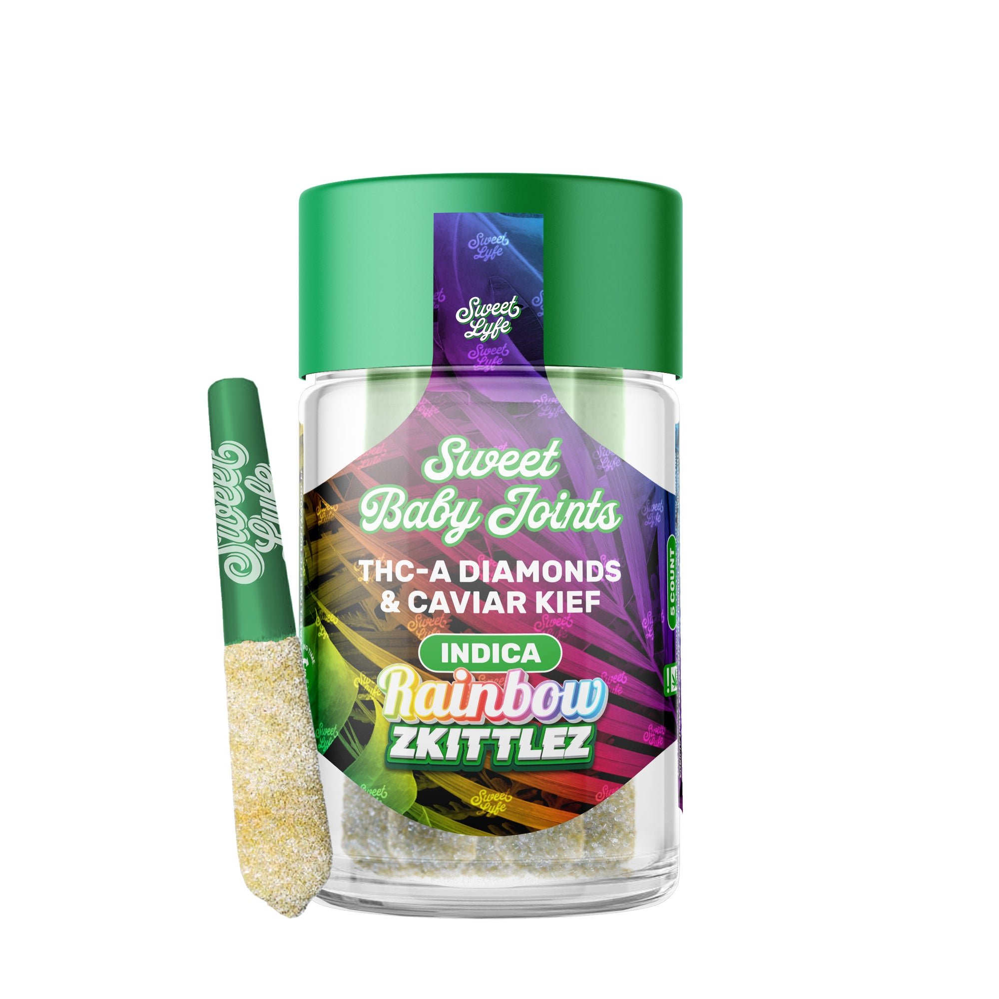 Rainbow Zkittlez - Sweet Baby Joints -THC-A Diamonds & Caviar Kief - Indica