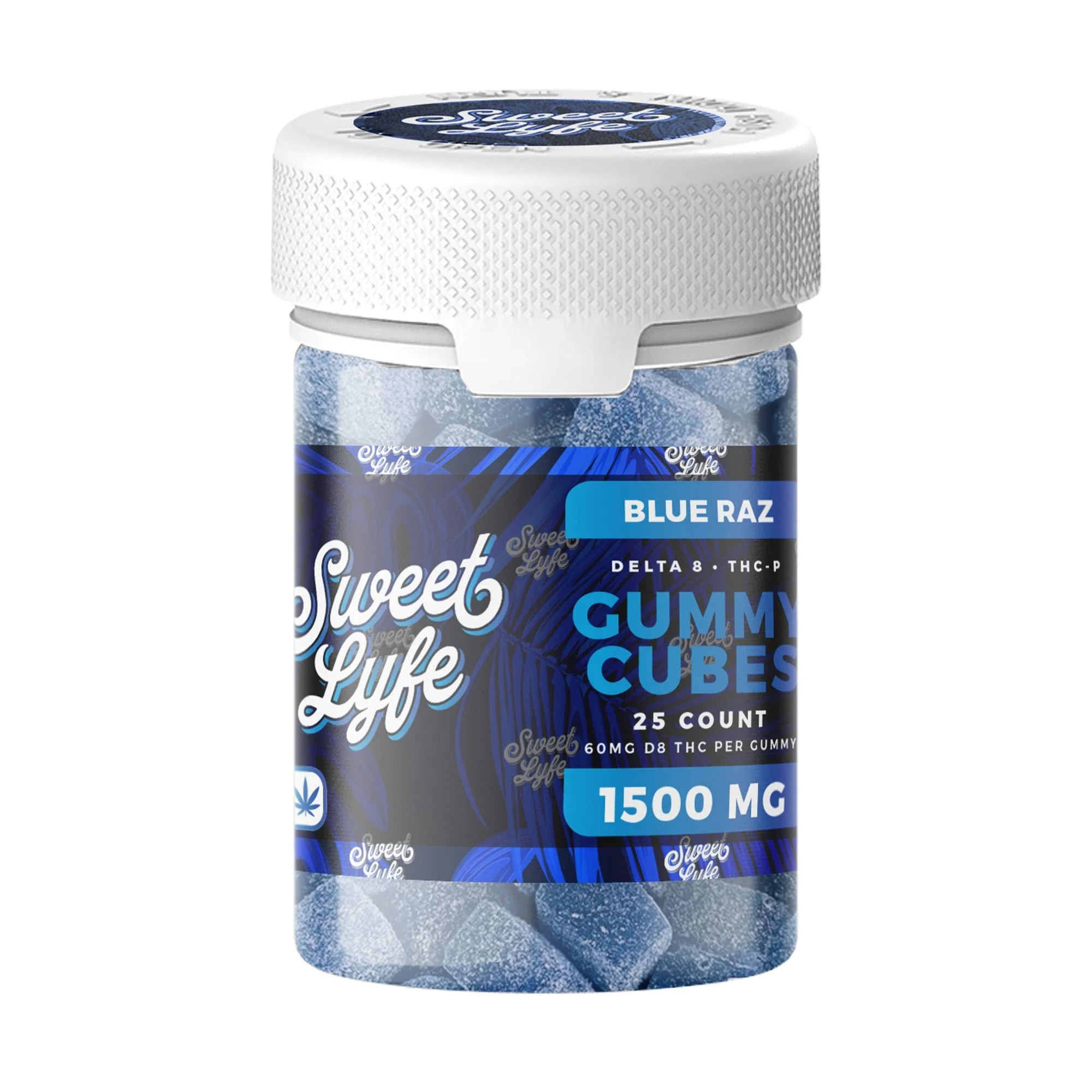 Vegan Gummies 1500 MG D8+THCP - 4oz - Blue Raz