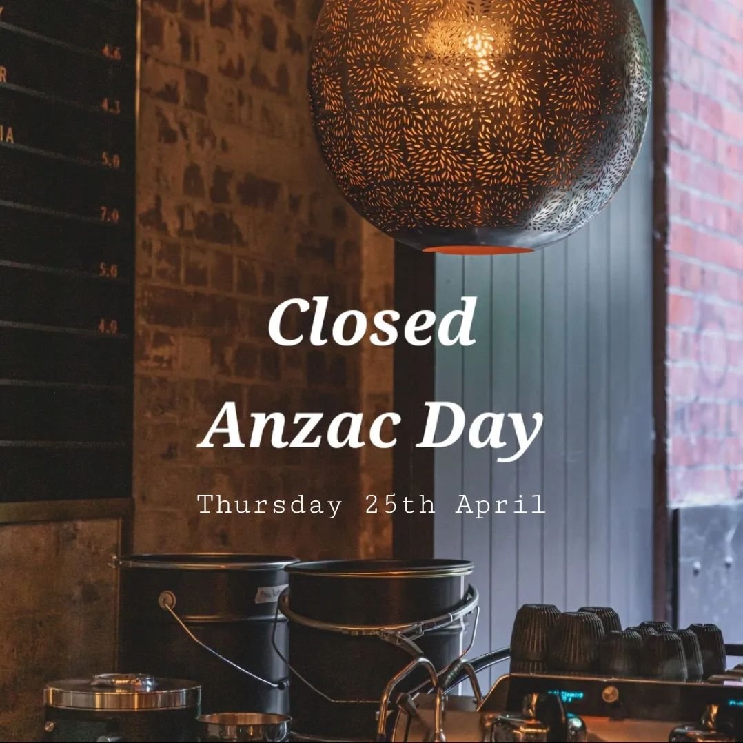 We're closed this Anzac day, Thursday 25th.

Kahii cafe &amp; @kahiibar open as usual the rest of this week:
Friday, Cafe opens 8am - 5pm
  Bar opens at 5:30pm
Saturday, Cafe opens 3 - 5pm
  Bar opens at 5:30pm
