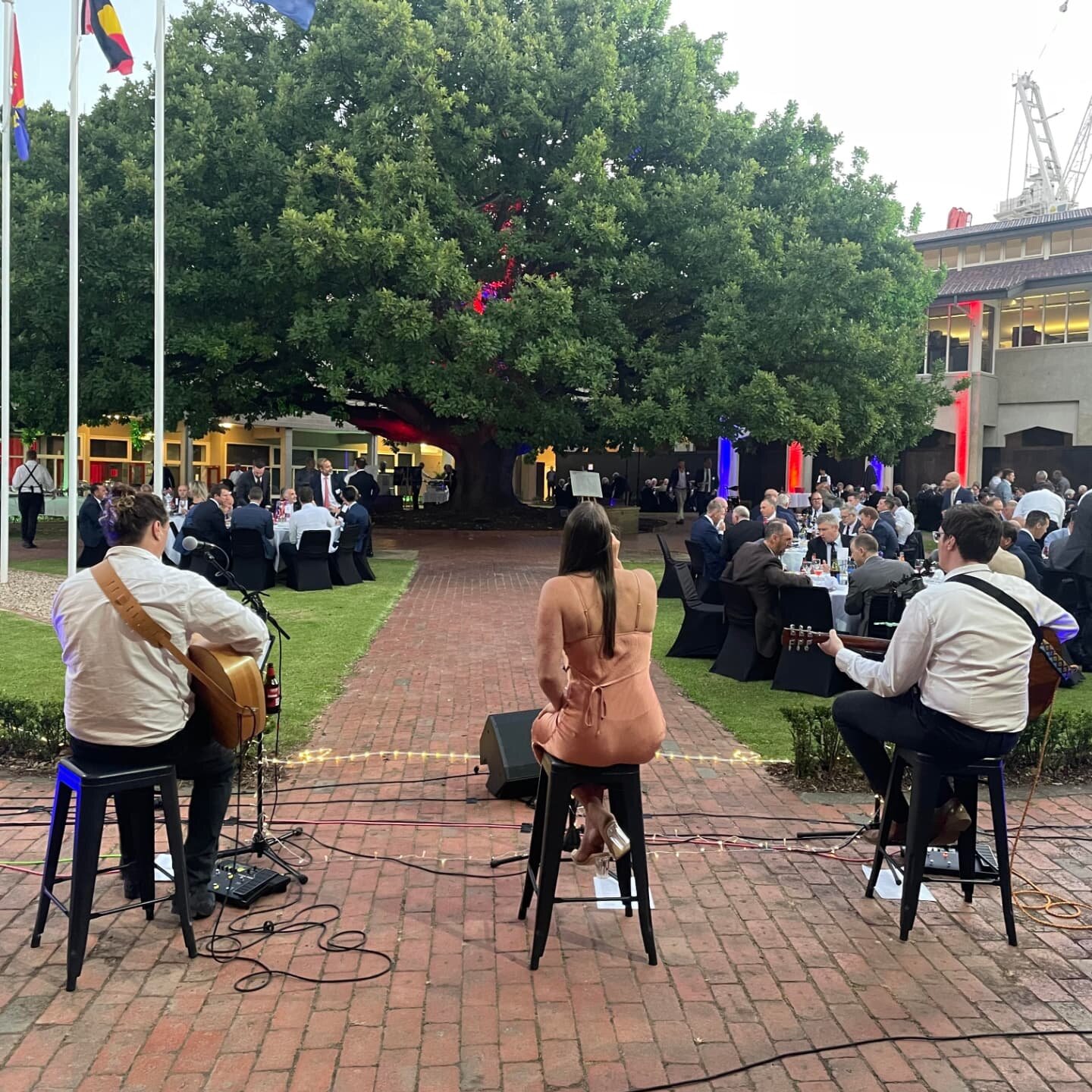 Last night we had the privilege of playing at the Old Brighton Grammarians Society &quot;Old Boys Dinner&quot;, a celebration of all Brighton Grammar School graduates (including our very own S. Murray!), at home under the Oak Tree.

We had the best s