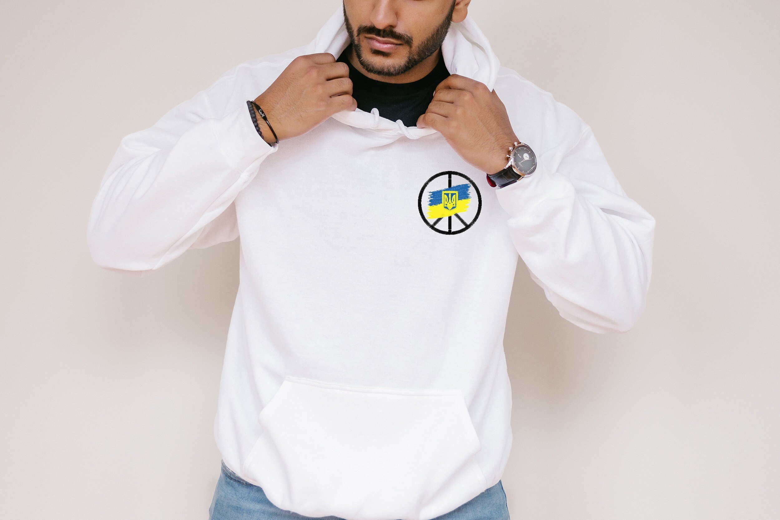 Peace Ukraine Embroidered Sweatshirt, Support Ukraine Sweater, Peace for Ukraine Sweatshirt, Ukrainian Sweater, Stop War Sweater