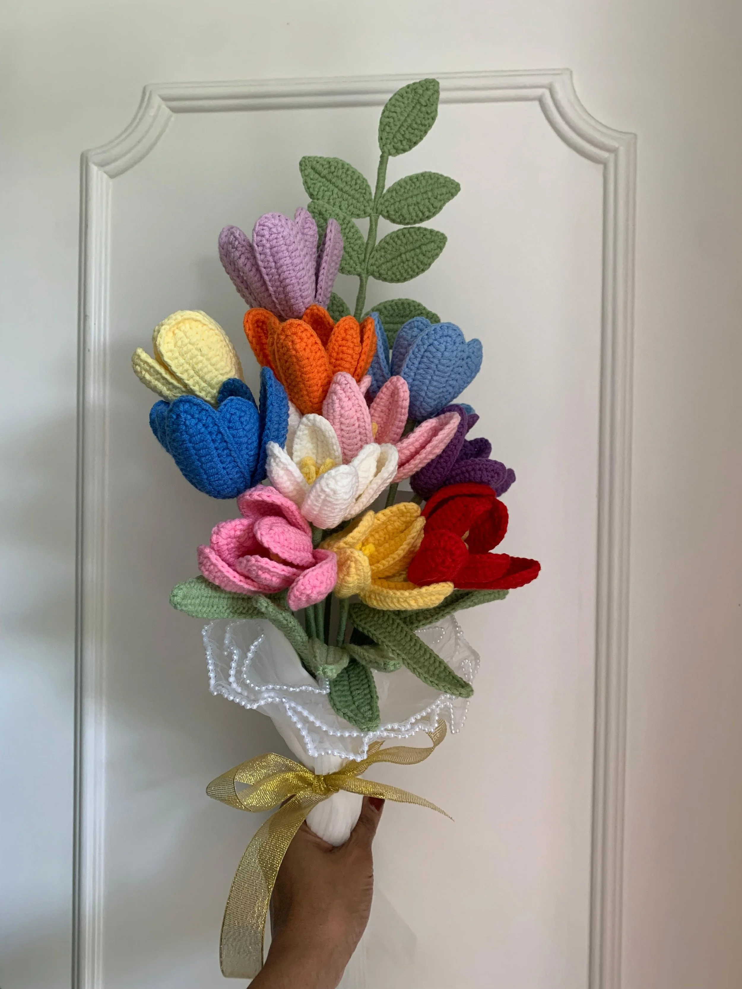 RainbowTulipCrochetBouquet