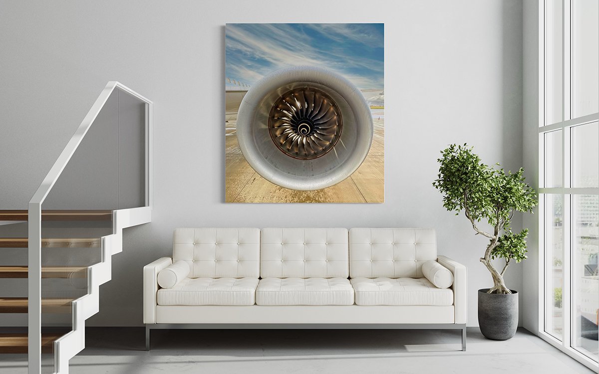 Abstract Airplane Engine Wall Art