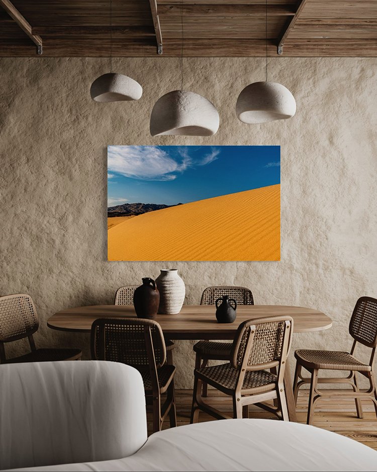 Mesquite Flat Sand Dunes Canvas over Kitchen Table.jpg