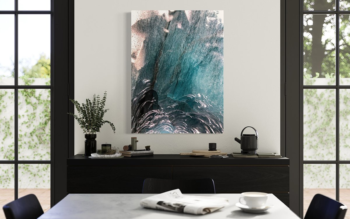 Dining Room Wall Art - Iceland Ice Abstract close-up .jpg