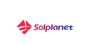 Solplanet logo with red sailboat icon and purple and blue text