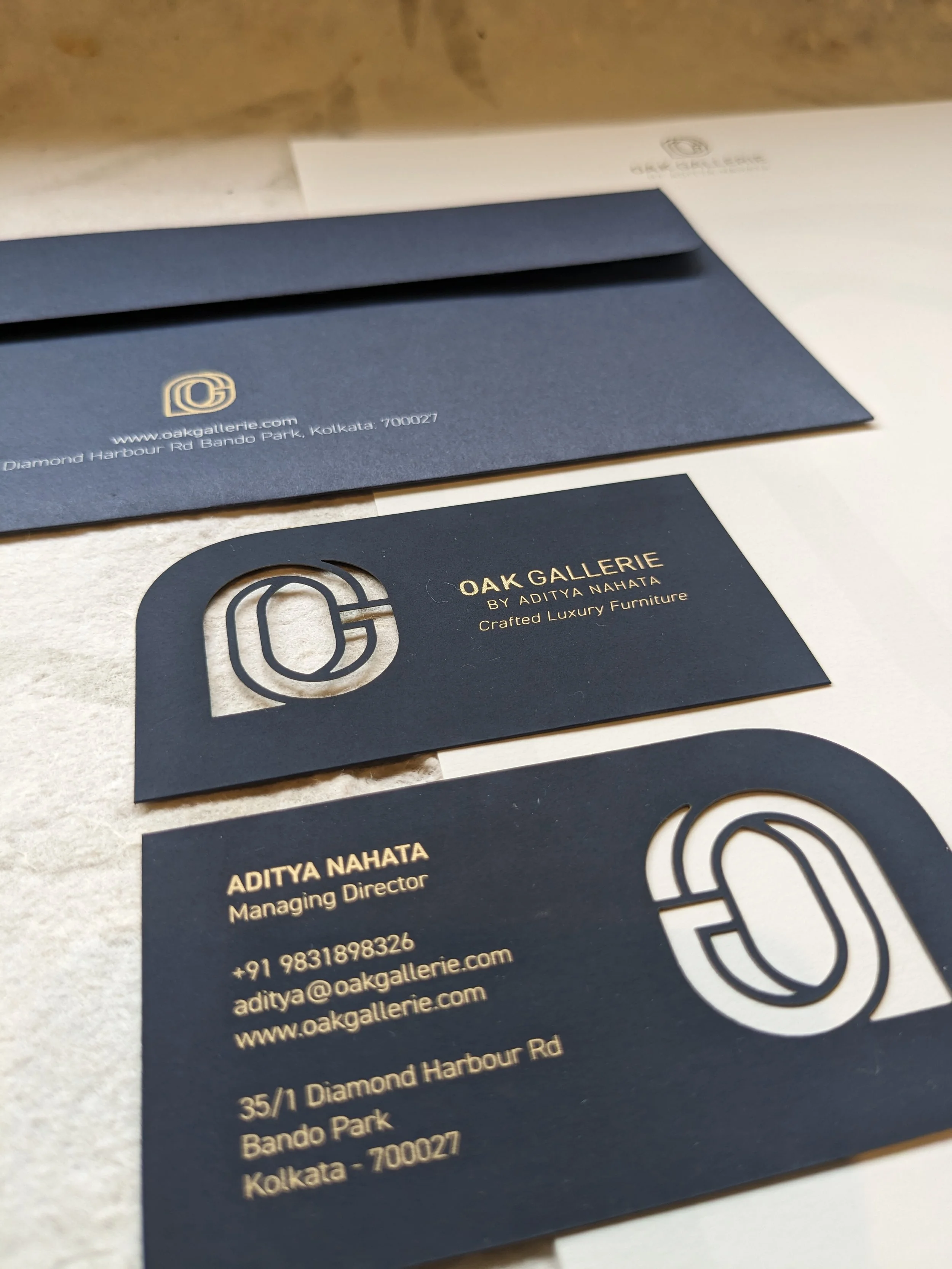 Visiting Card and envelope