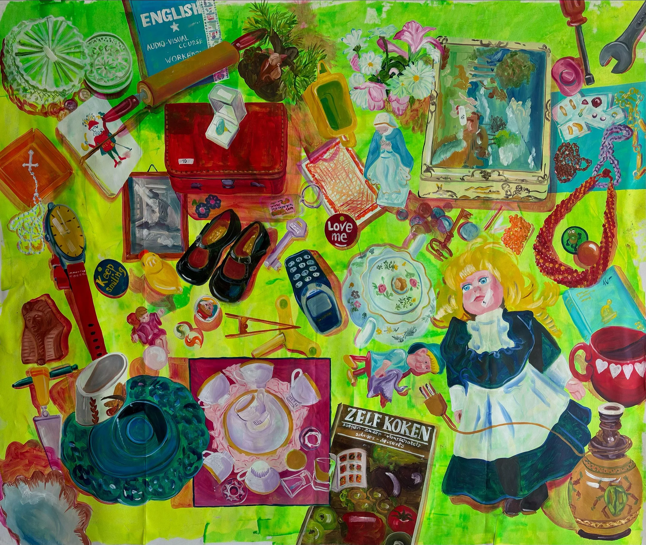 "Rommelmarkt" - oil/acrylics on canvas - 210x175 cm