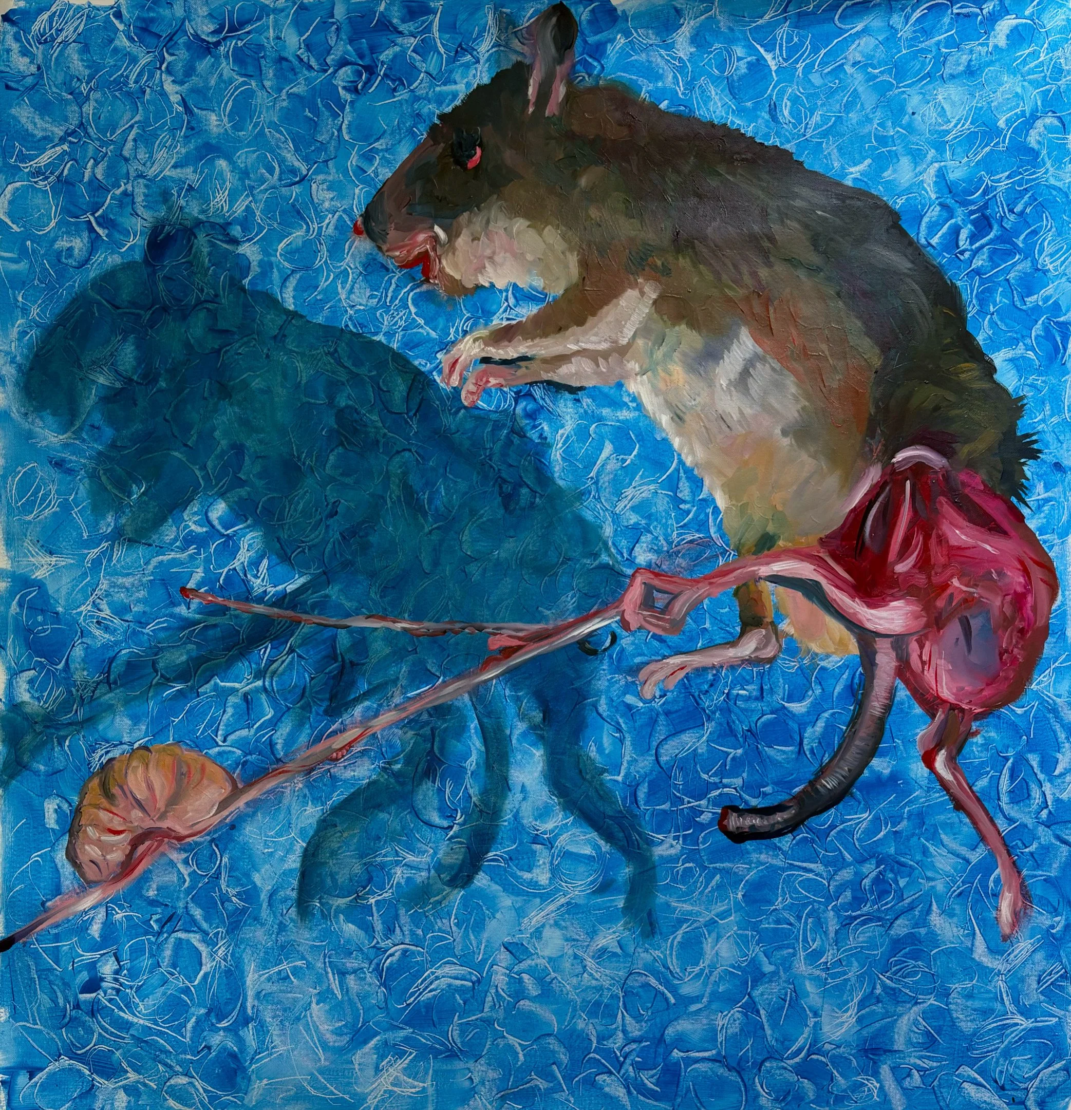 "Overdrijver" - oil on canvas - 100x100 cm