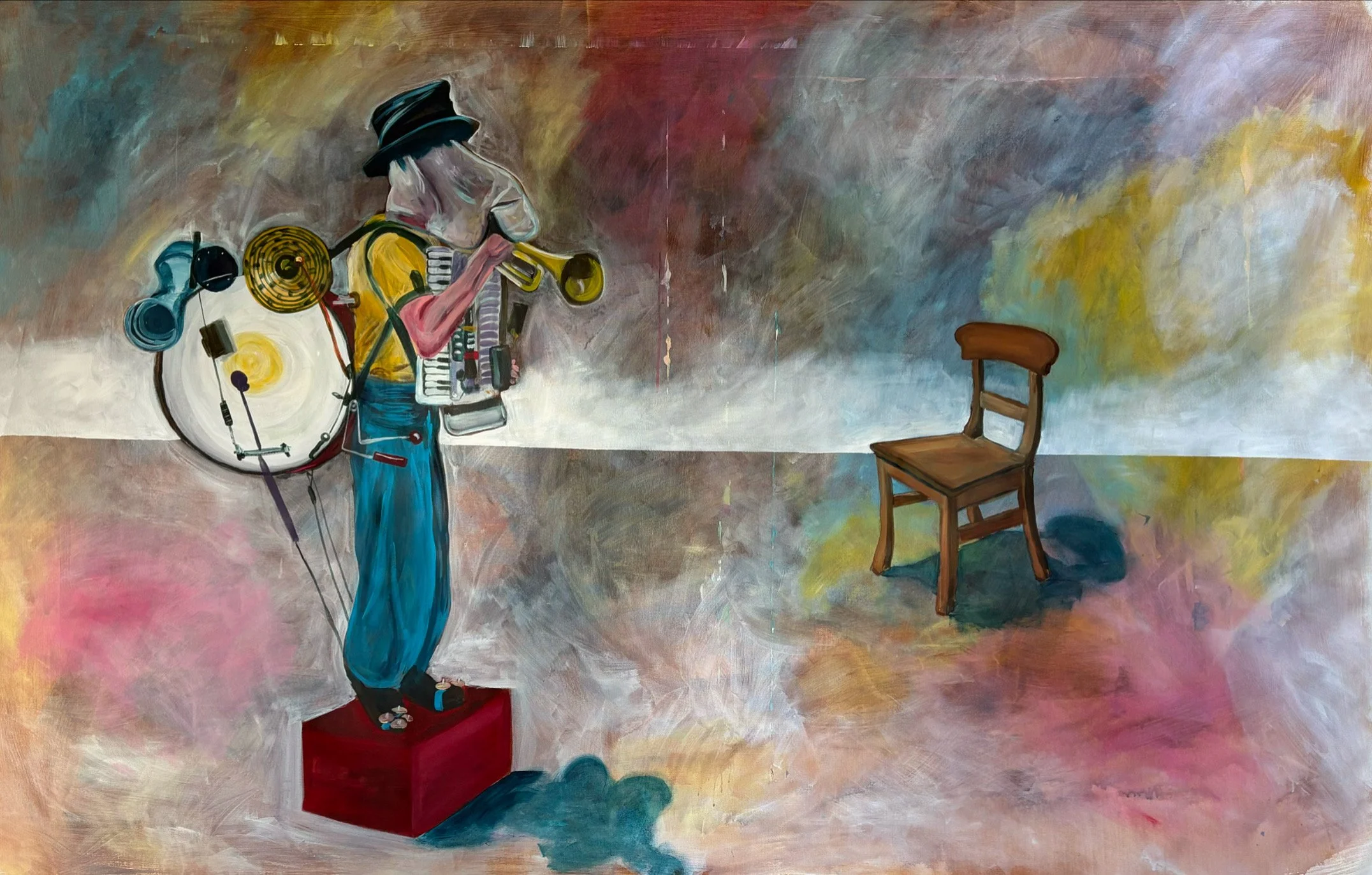 "Schrödinger's music" - acrylics on canvas - 210x140 cm