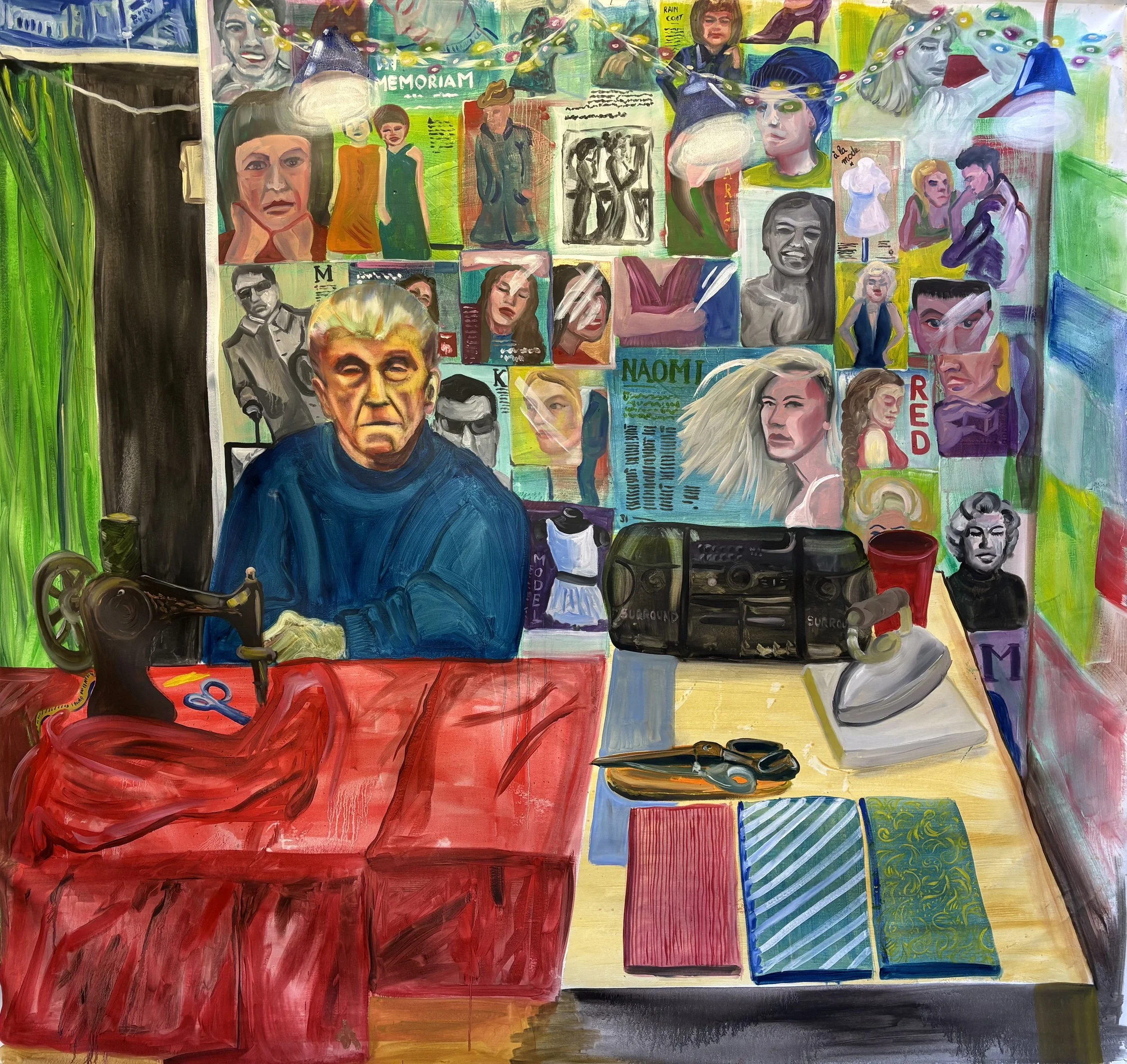 "Clothes make the man" - oil on canvas - 210x190 cm