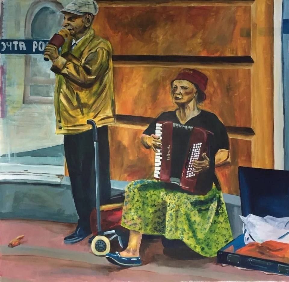 "Thank you for the music" - acrylics on canvas - 150x150 cm